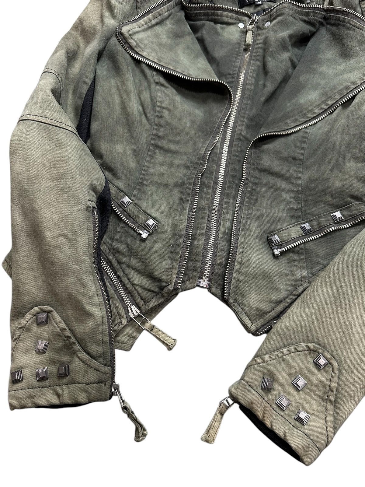 20471120 SICK FADED ARCHIVE Avant-Garde CROPPED STUDDED JACKET Size XS / US 0-2 / IT 36-38 - 9 Thumbnail