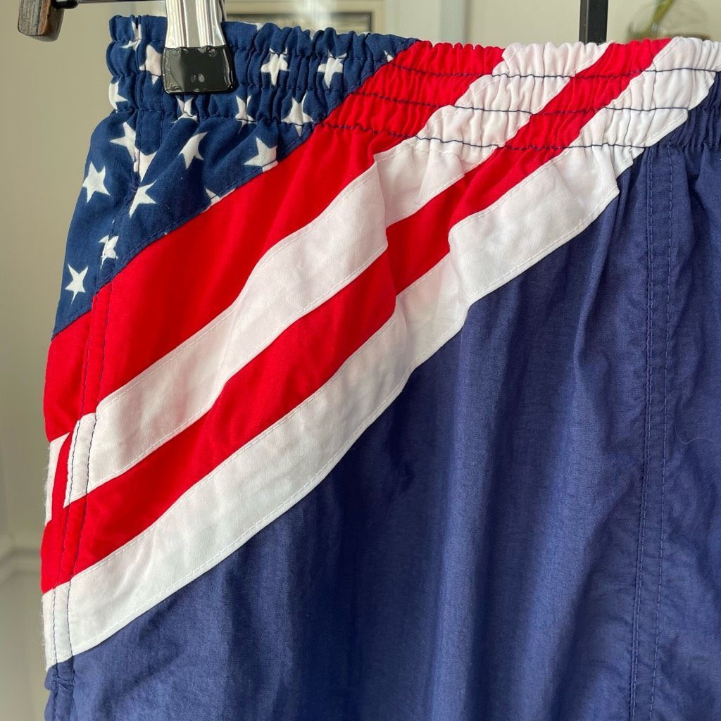 Speedo Vintage 90s Speedo Swim Trunks Men’s American Flag M 6” Inse Size US 32 / EU 48 - 4 Thumbnail