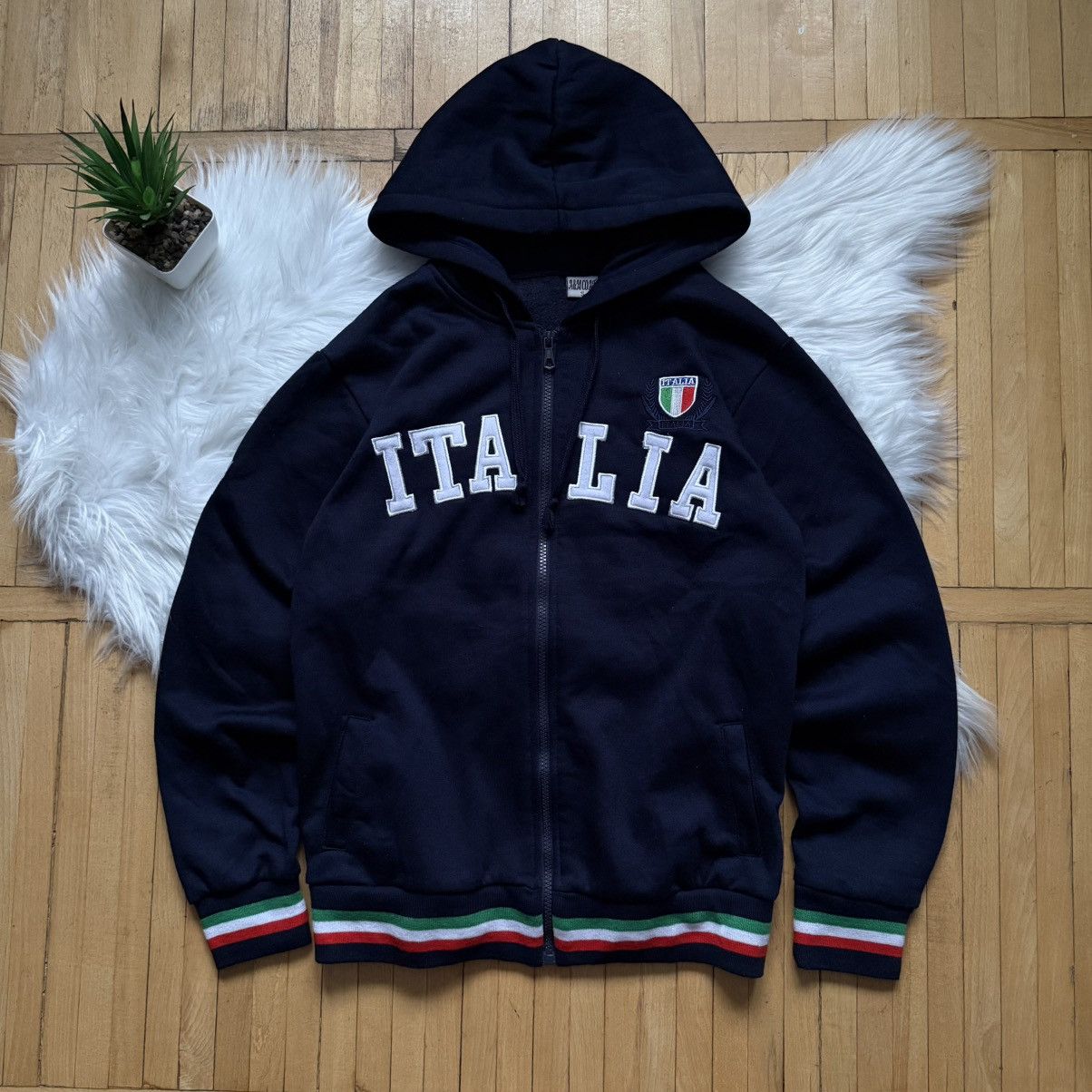 Other 📌 Vintage Crazy Italia Blokecore Y2K Zip Hoodie Size US S / EU 44-46 / 1 - 1 Thumbnail