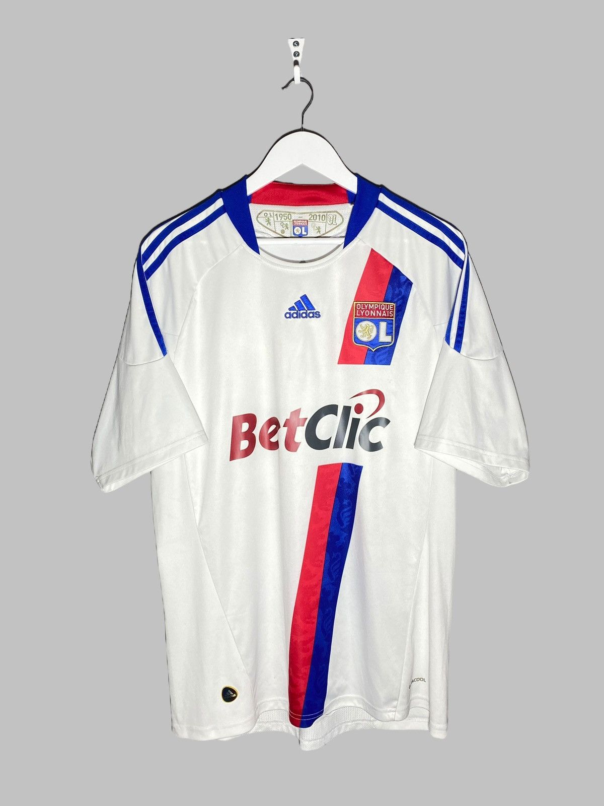 Adidas Adidas Olympique Lyonnais 2010/11 Home Football Shirt Size US L / EU 52-54 / 3 - 1 Thumbnail