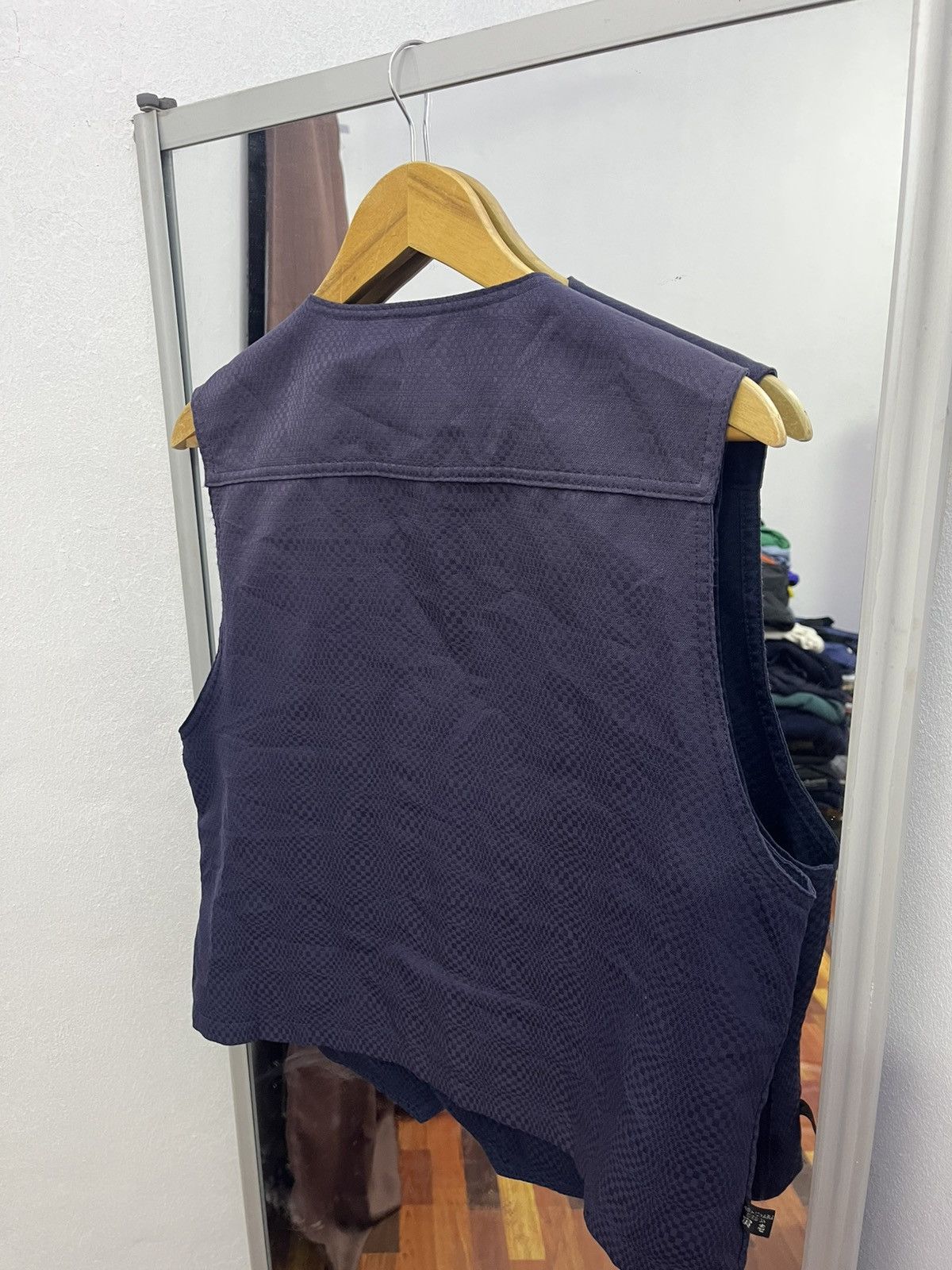 Japanese Brand Toraichi Japan Checkered Work Vest Utility Navy Size US M / EU 48-50 / 2 - 11 Thumbnail