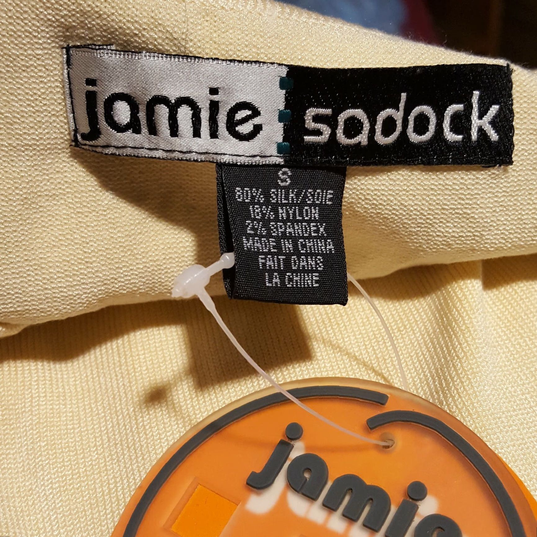 Vintage Jamie Sadock Cream Silk Knit Women's Small Golf Short Sleeve Outdoor Shirt Top Size S / US 4 / IT 40 - 7 Thumbnail
