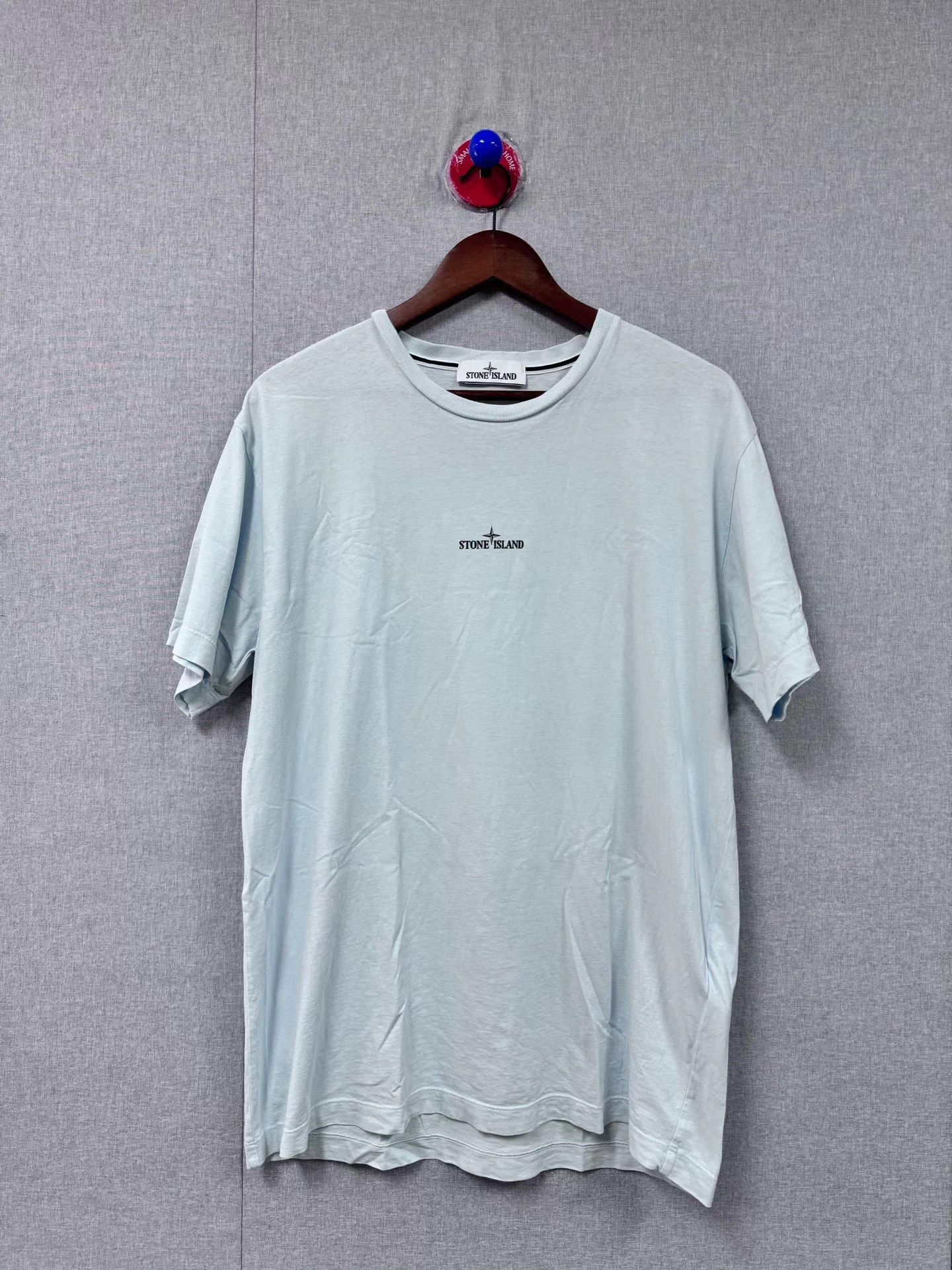 Stone Island Stone Island ss21 Ink Brush Compass Light Blue Tee Size US XL / EU 56 / 4 - 1 Thumbnail