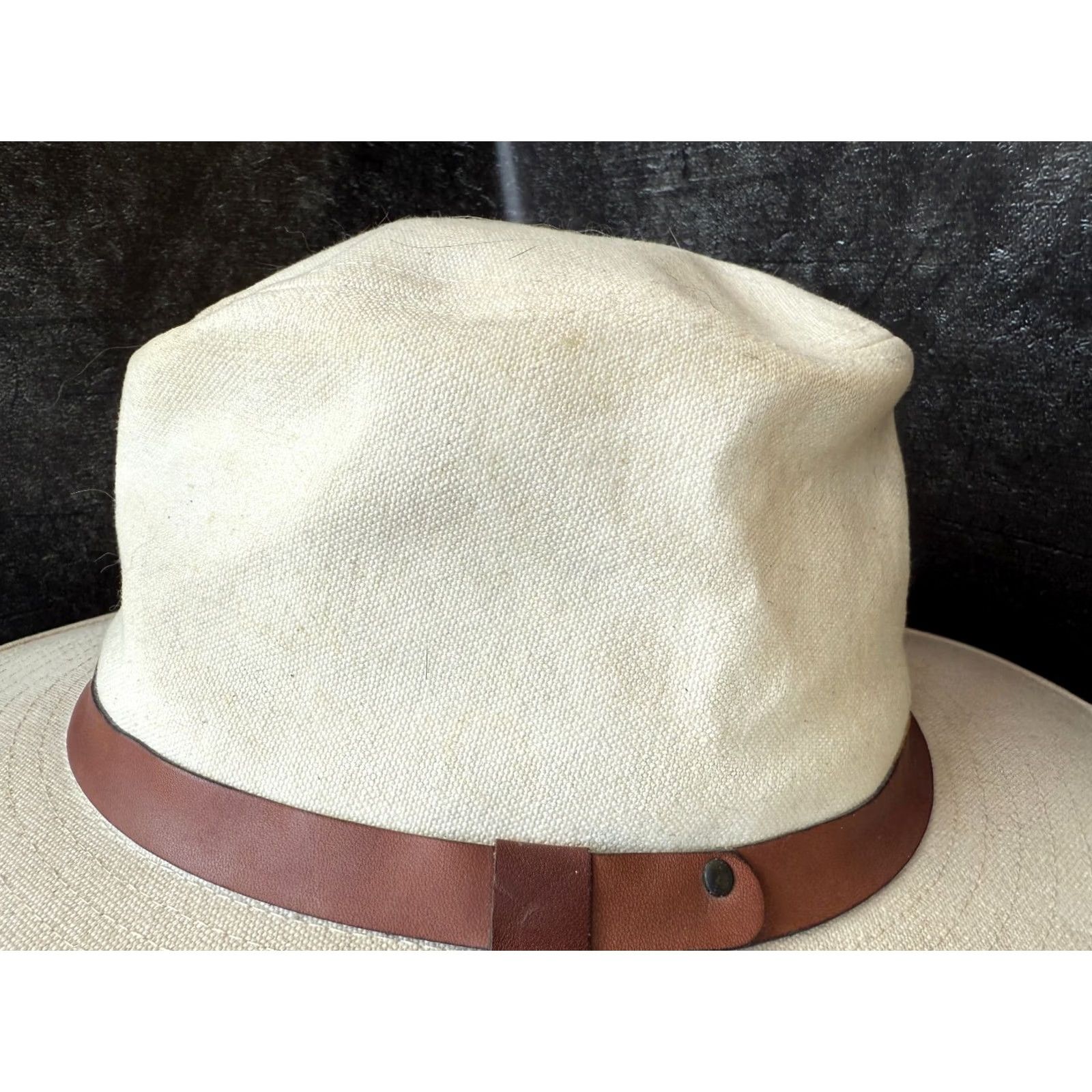 Vintage New York Hat& Cap co. White Bucket Traveller Hat L 56cm Men Baseball Cap Buckets Hat Size ONE SIZE - 4 Thumbnail