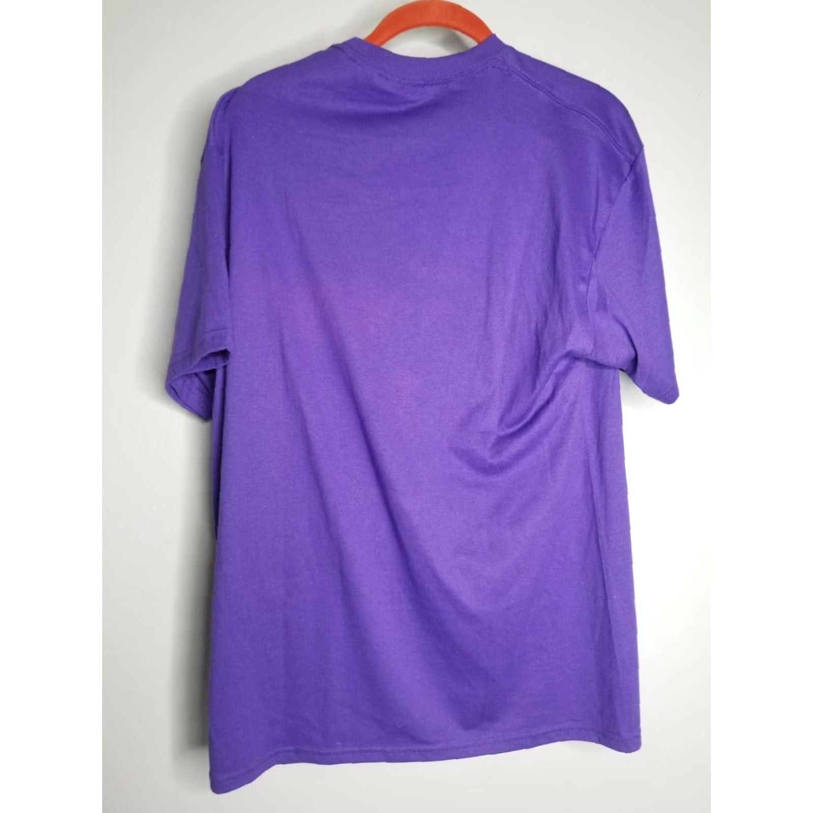 Hanes VINTAGE Hanes T-Shirt Mens L Mardi Gras Purple Texas Gator Crawfish Mask 2007 USA Party Graphic Print Short Sleeve Crew Neck Size US L / EU 52-54 / 3 - 3 Thumbnail