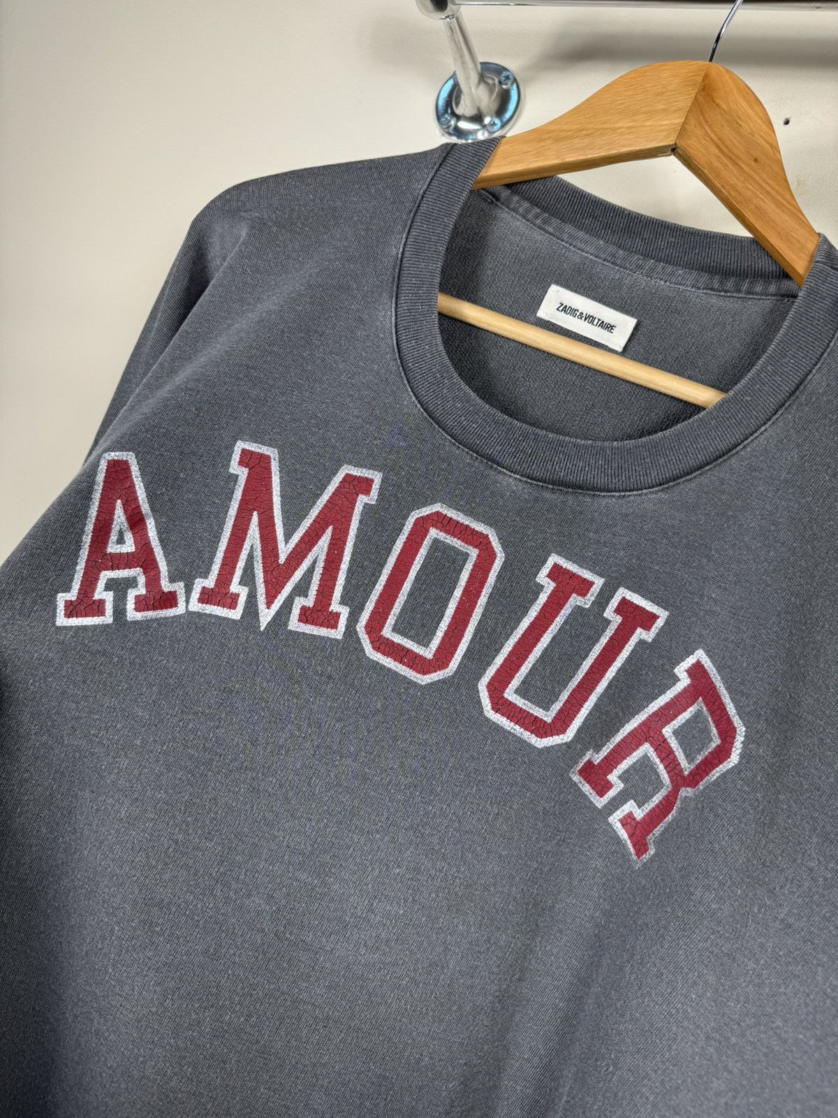 Zadig & Voltaire Zadig & Voltaire Amour Printed Logo Oversized T Shirt Size S / US 4 / IT 40 - 2 Thumbnail