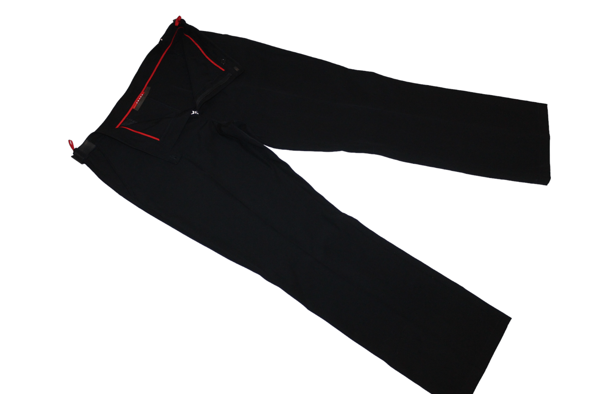 Prada Prada Linea Rossa Wide-leg Wool Twill Pants Pintuck Leather Size US 38 / EU 54 - 4 Thumbnail