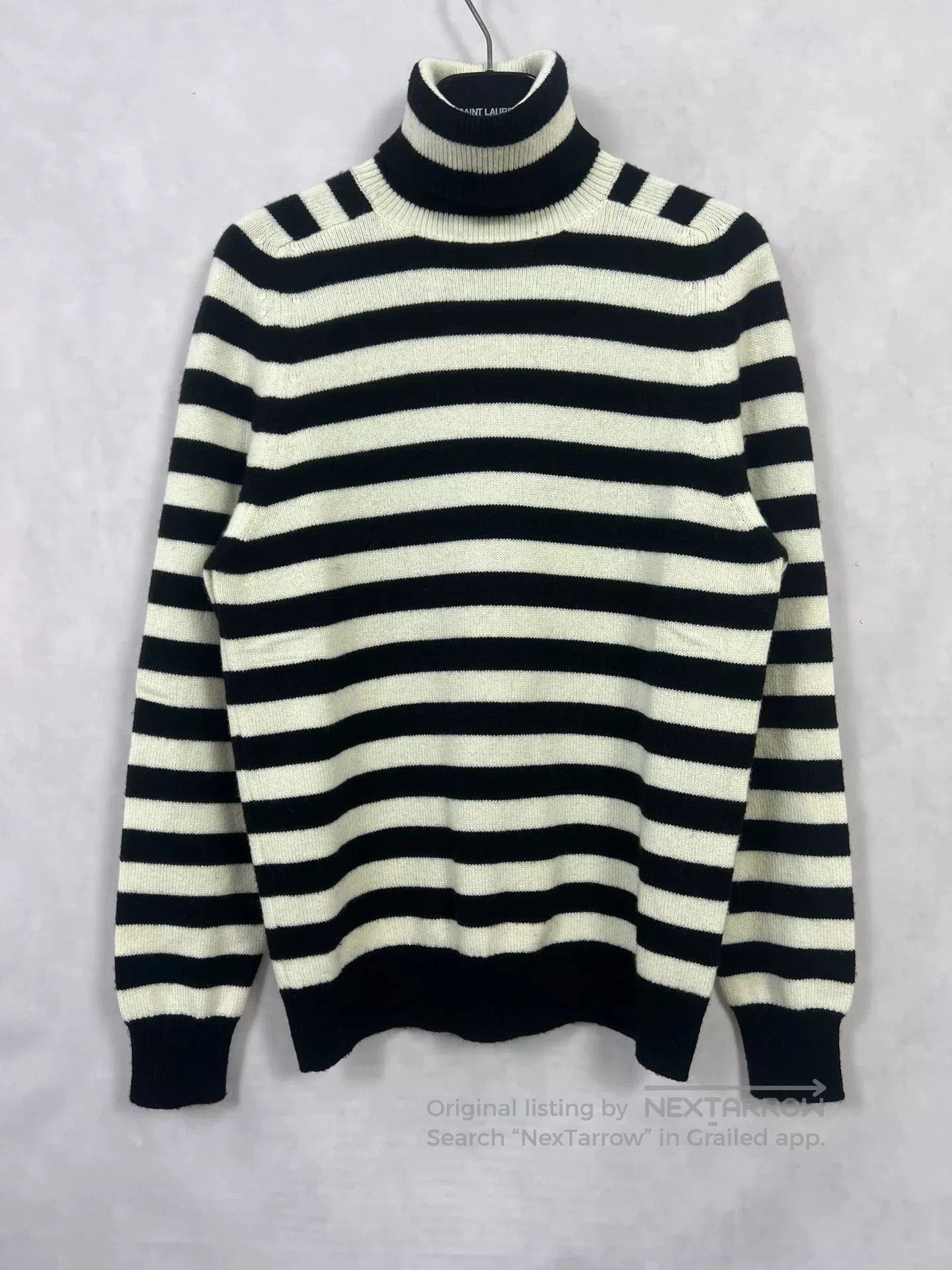 Saint Laurent Paris Saint Laurent Black and White Striped Sweater. Size US S / EU 44-46 / 1 - 1 Thumbnail