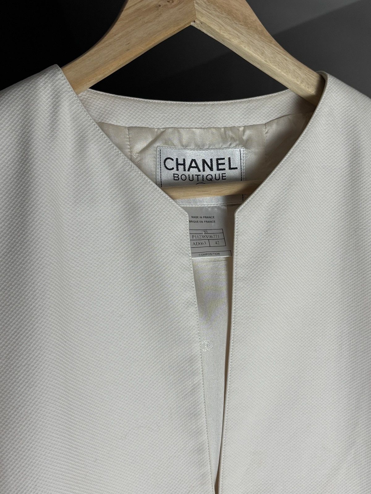 Chanel 90s Chanel Blazer Archive Cotton Silk Vintage Jacket Size M / US 6-8 / IT 42-44 - 3 Thumbnail