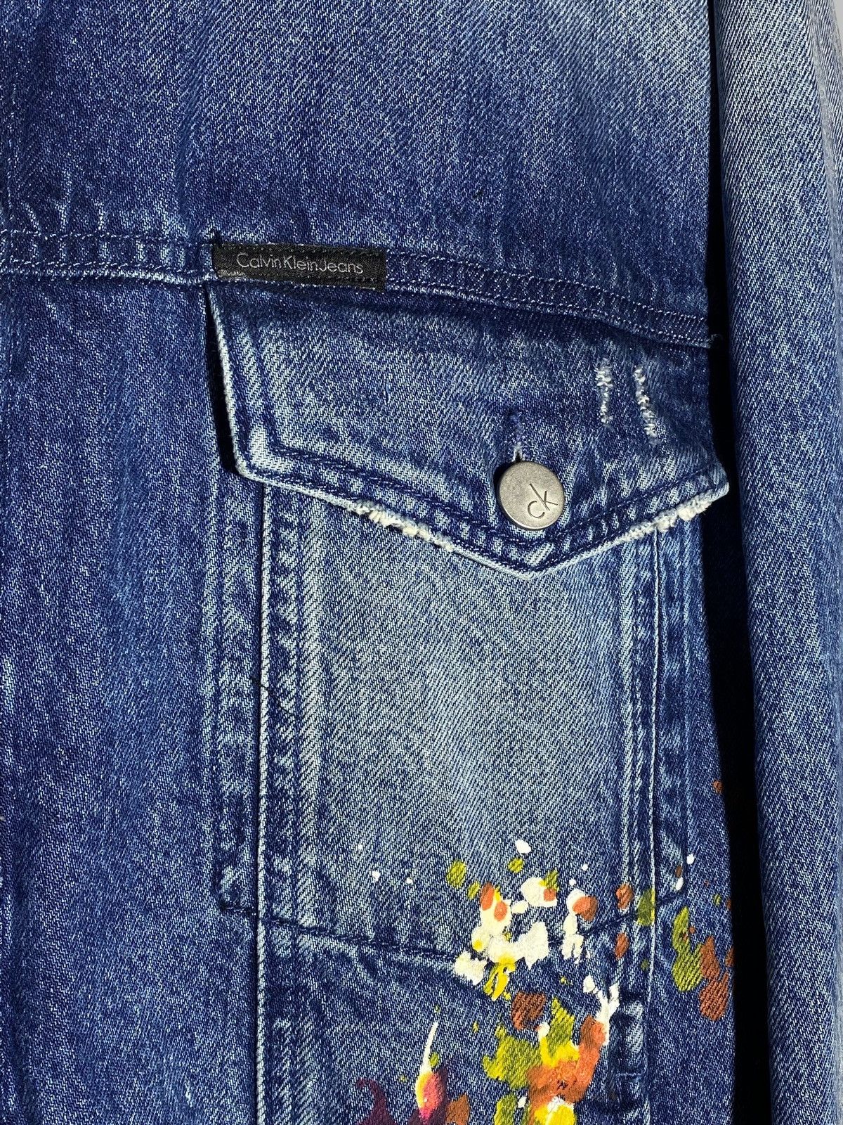 Calvin Klein Calvin Klein Painted Denim Jacket Men’s Size US XL / EU 56 / 4 - 13 Thumbnail