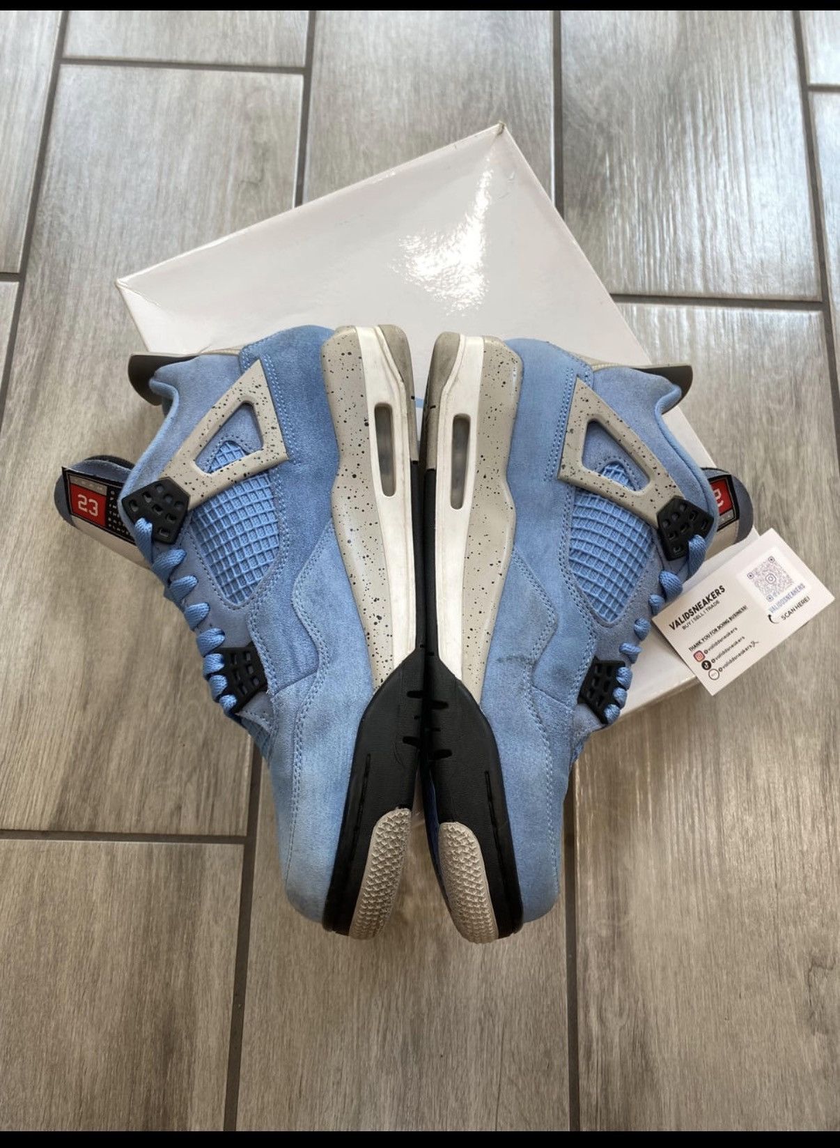 Jordan Brand Jordan 4 Retro University Blue Size US 12 / EU 45 - 3 Thumbnail