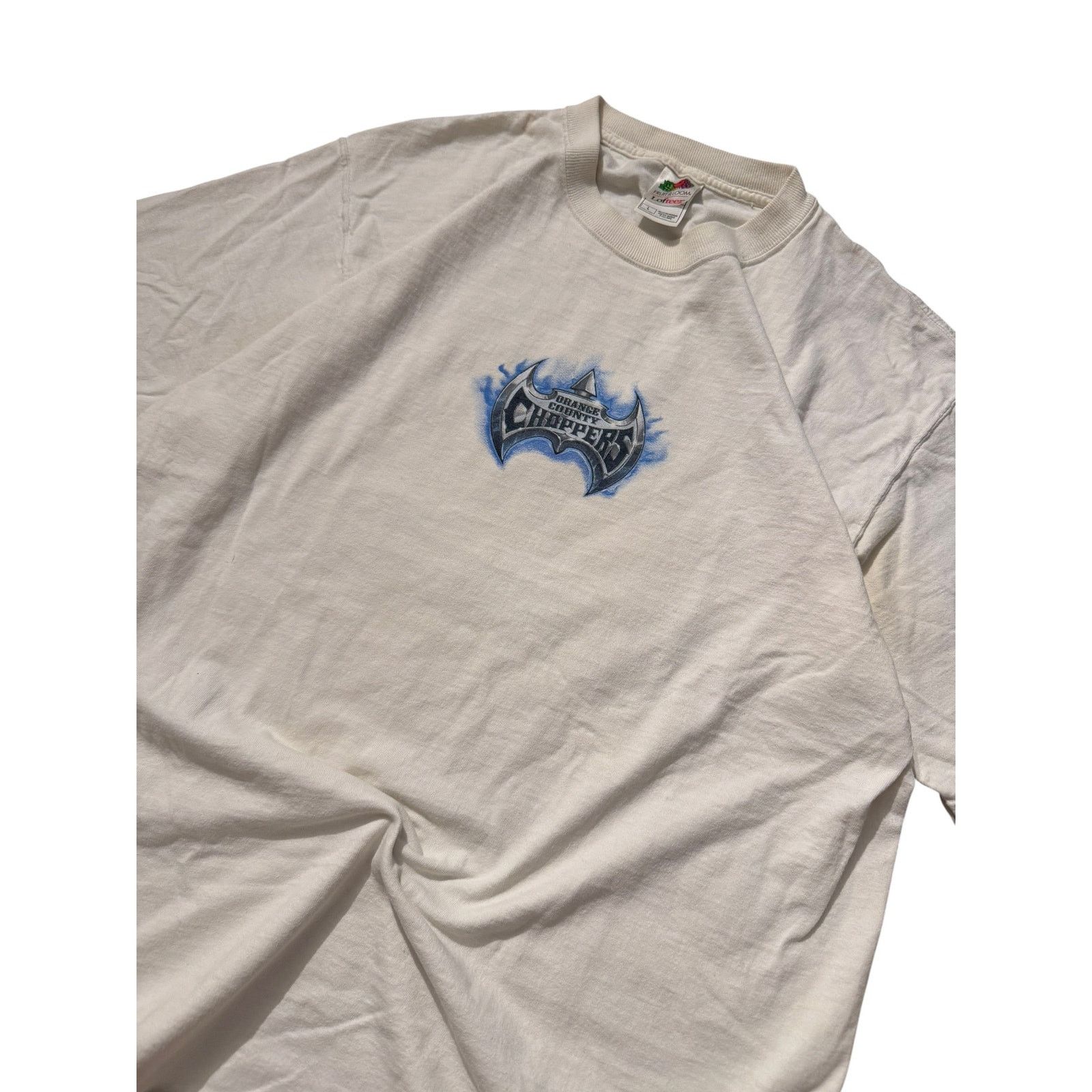 Vintage Vintage OCC Blue Chrome Chopper Tee - White Size US L / EU 52-54 / 3 - 2 Thumbnail