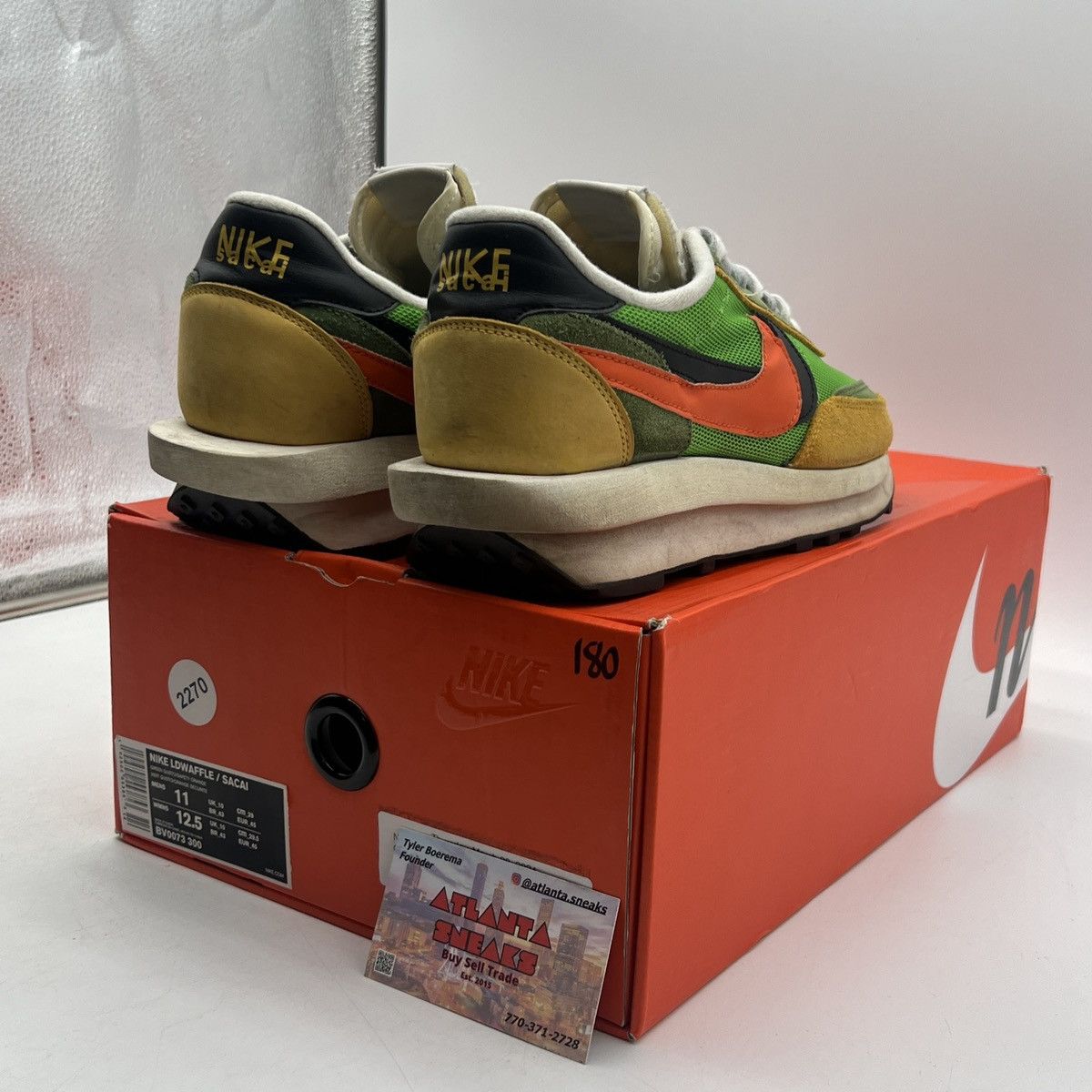 Nike Sacai x LDWaffle green gusto Size US 11 / EU 44 - 5 Thumbnail