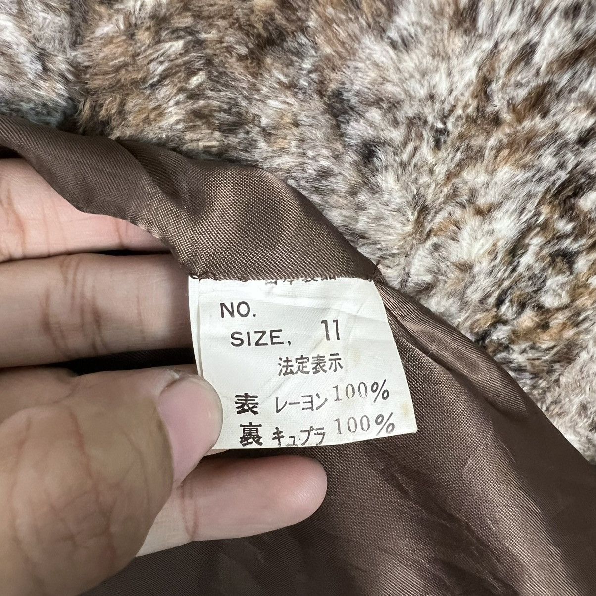Vintage 80's LAMER Faux Fur Rayon Long Coat #4132-C188 Size M / US 6-8 / IT 42-44 - 15 Thumbnail