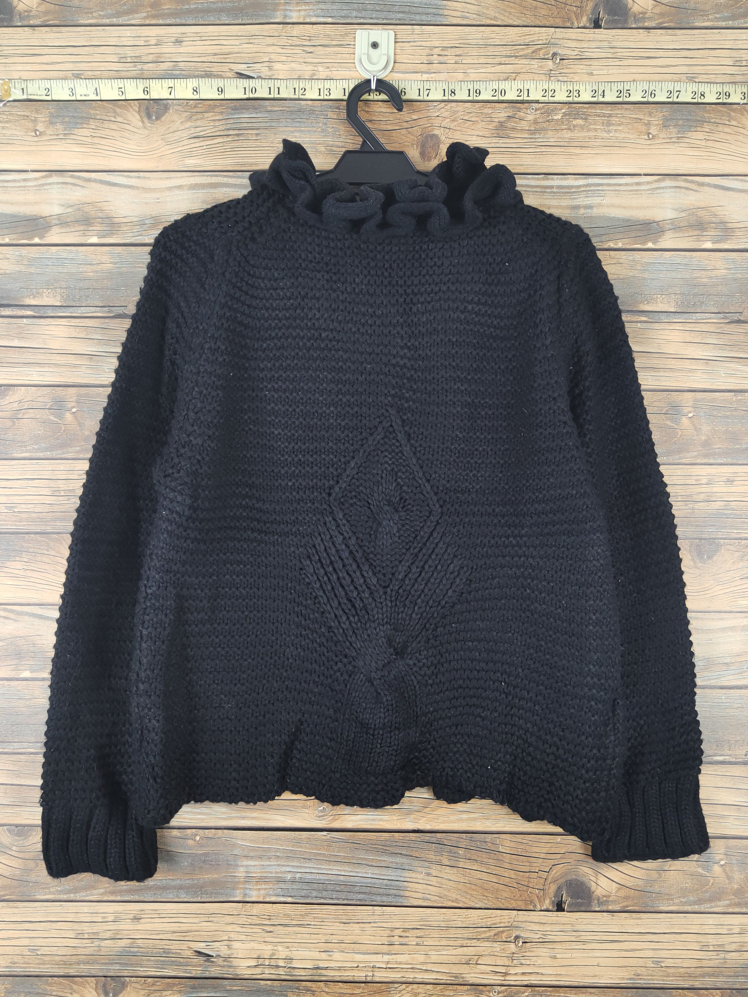 Homespun Knitwear × Japanese Brand J.M.J.K Black Knitwear Cardigan #W1086 Size L / US 10 / IT 46 - 7 Thumbnail