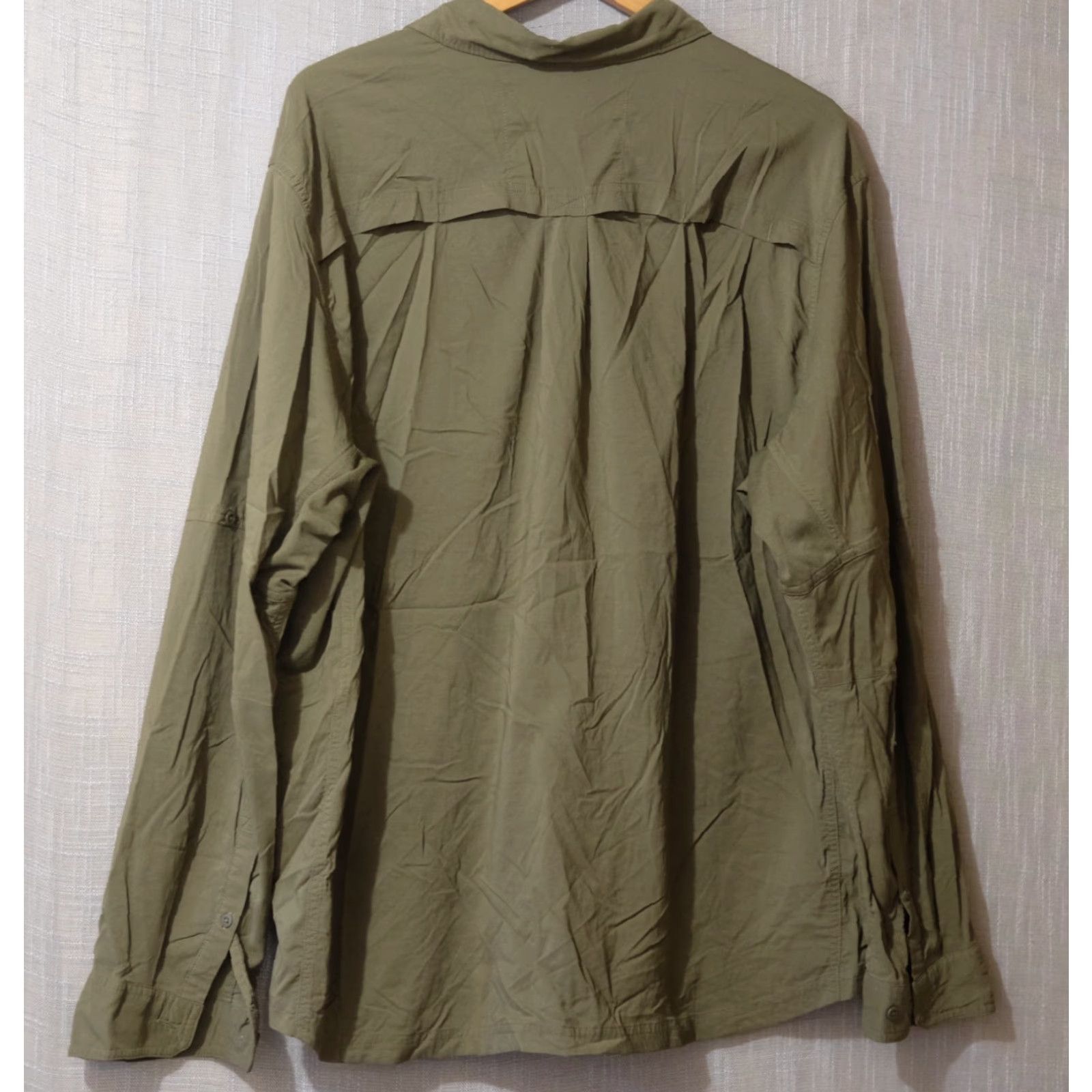 Vintage EUC REI Coop Shirt Green Long Sleeve Outdoor Hiking Mens 2XL Button-Up Nylon/Spandex Casual Travel Pockets 90s? Size US XXL / EU 58 / 5 - 6 Thumbnail