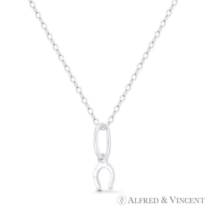 Other Tiny Horseshoe Good Luck Charm Sterling Silver Pendant Size ONE SIZE - 1 Preview