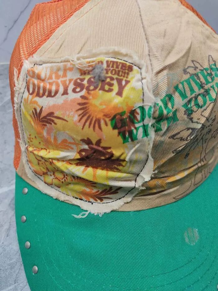 Japanese Brand Vintage Surf Style Distressed Style Trucker Hat Cap Size ONE SIZE - 3 Thumbnail