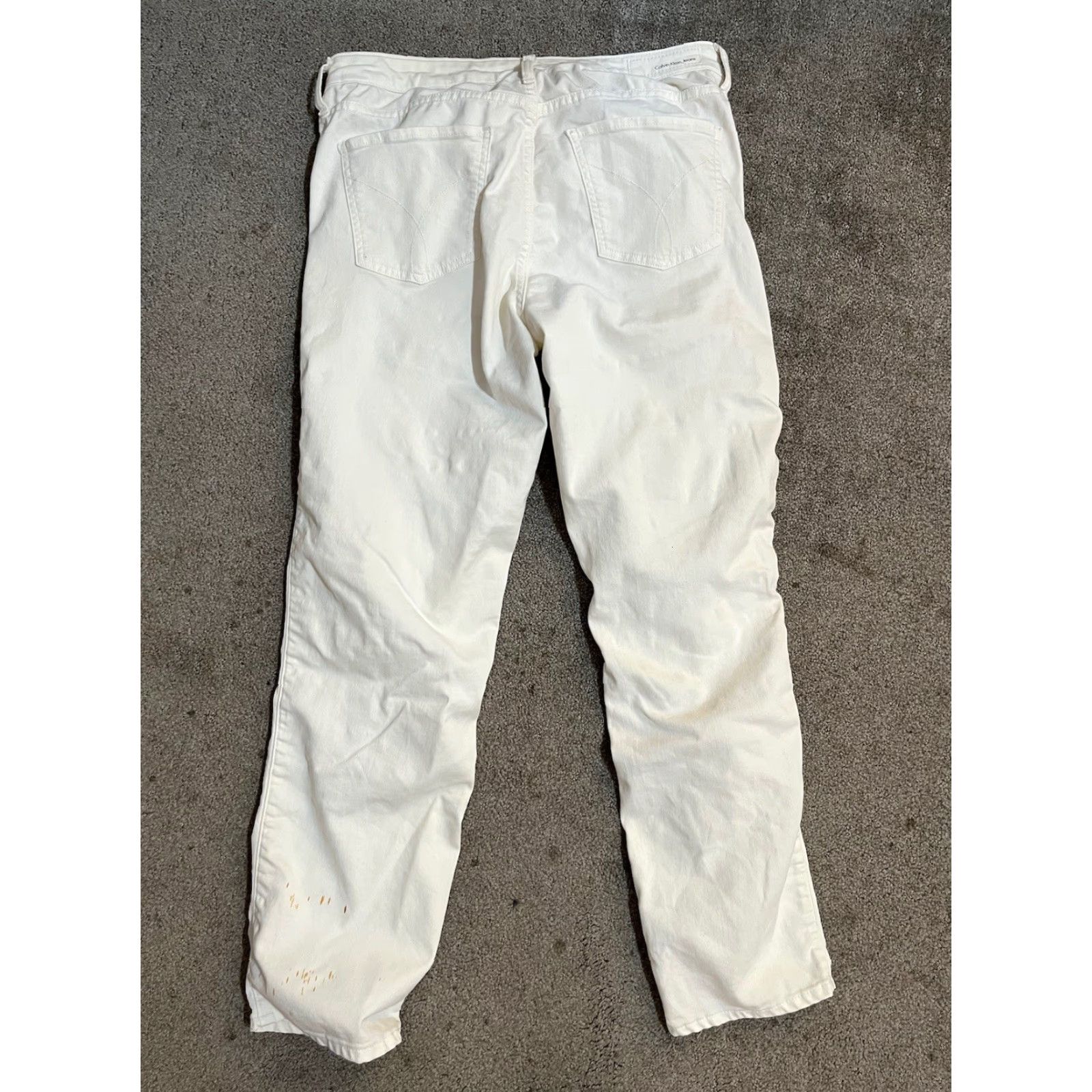Calvin Klein Calvin Klein Jeans Womens 10 White High Rise Ankle Skinny Distressed Medium Wash Denim 5-Pocket Size 32" / US 10 / IT 46 - 2 Thumbnail