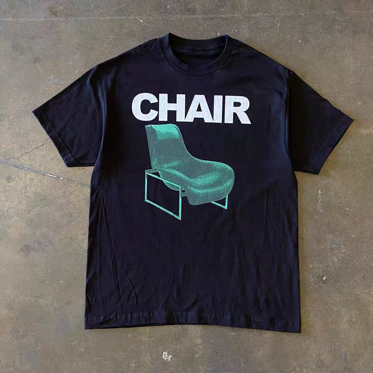 Vintage Black vintage chair cotton t-shirt Size US M / EU 48-50 / 2 - 1 Thumbnail