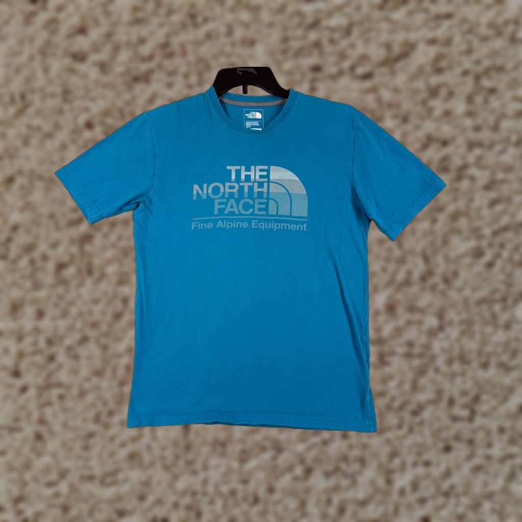 The North Face The North Face Shirt Men S Blue Short Sleeve Crew Neck Logo All Seasons Breathable Regular Fit Size US S / EU 44-46 / 1 - 1 Thumbnail