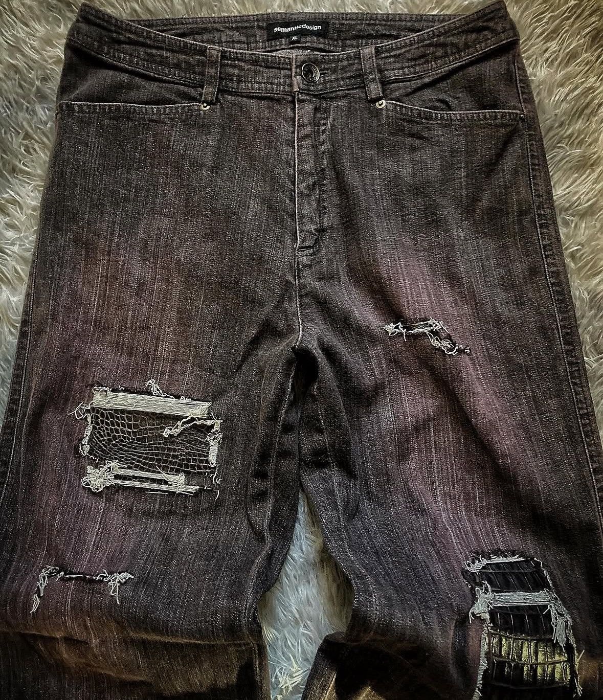 semanticdesign Semantic Design Crocodile Leather Denim Size US 30 / EU 46 - 3 Thumbnail