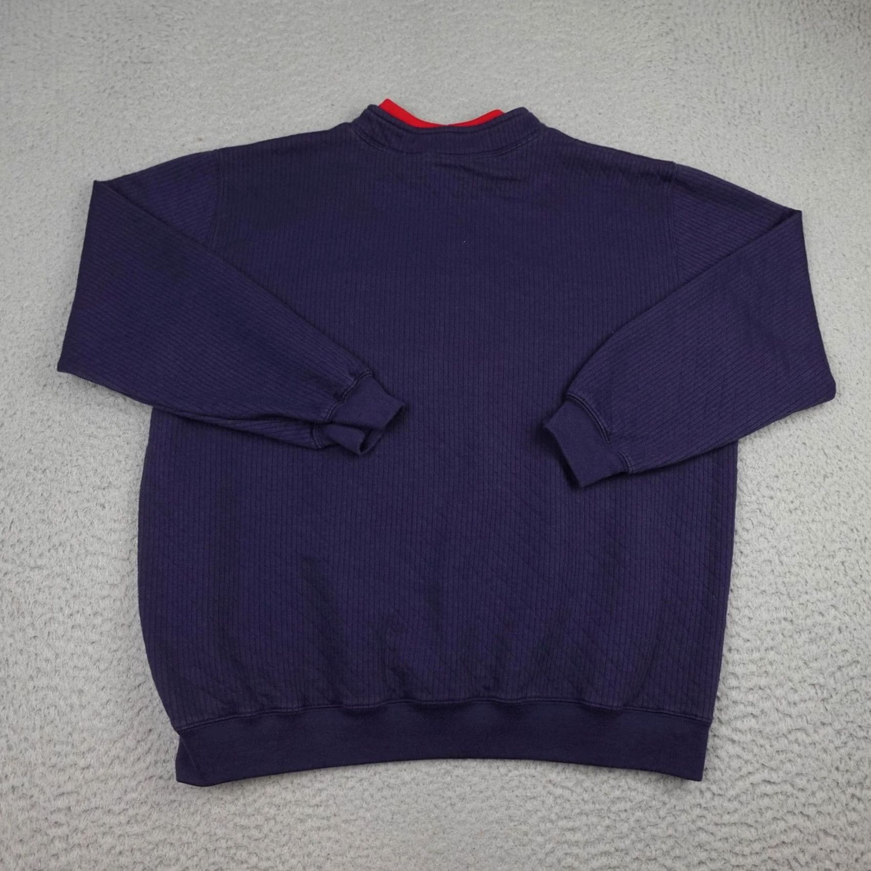 Vintage VINTAGE Baxter & Wells Sweater 1X Blue Plaid Fall Leaves Appliqué 90s Pullover Womens Size XL / US 12-14 / IT 48-50 - 7 Thumbnail