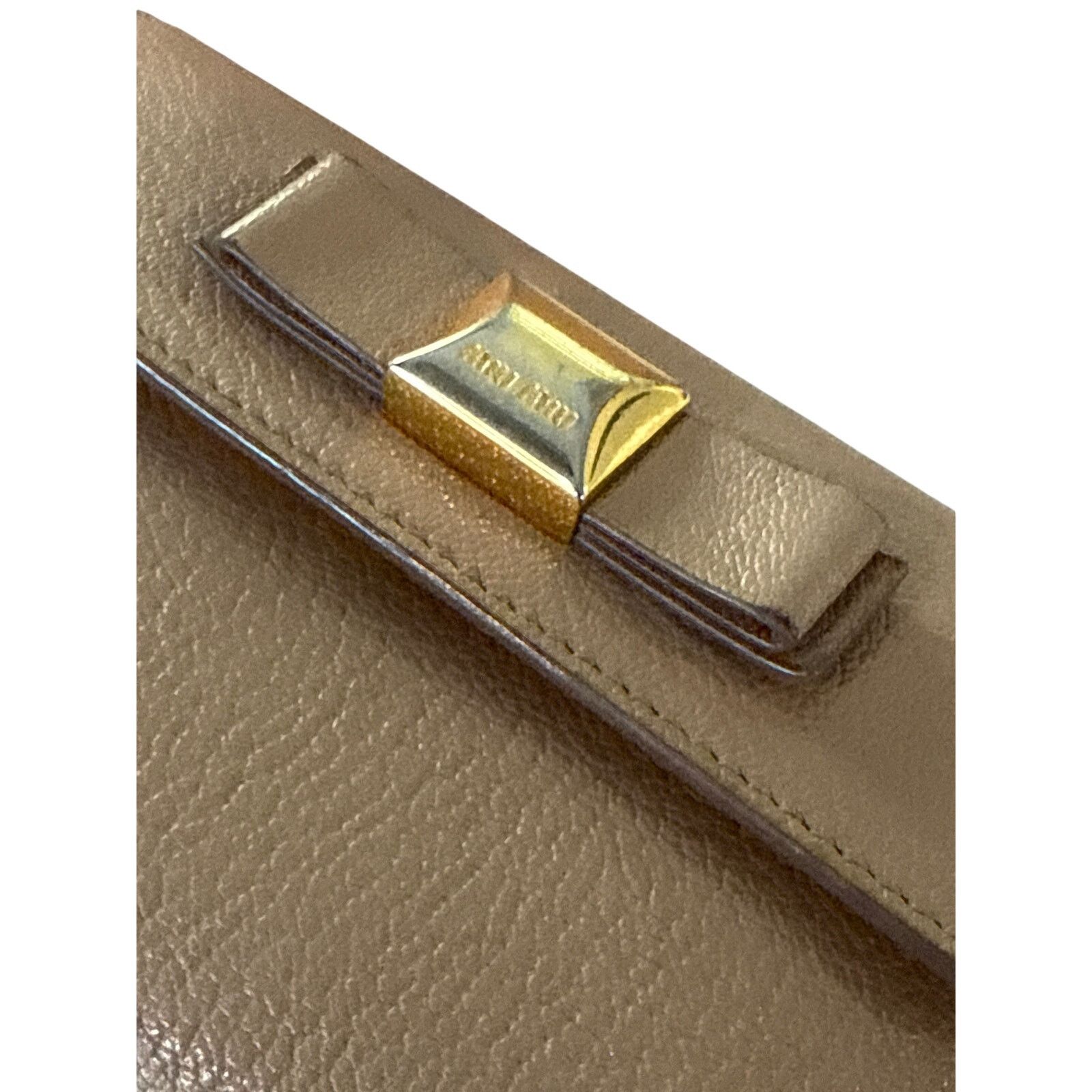 Miu Miu Miu Miu Madras Fiocco Walley in Cammeo Pink/Beige Size ONE SIZE - 4 Thumbnail