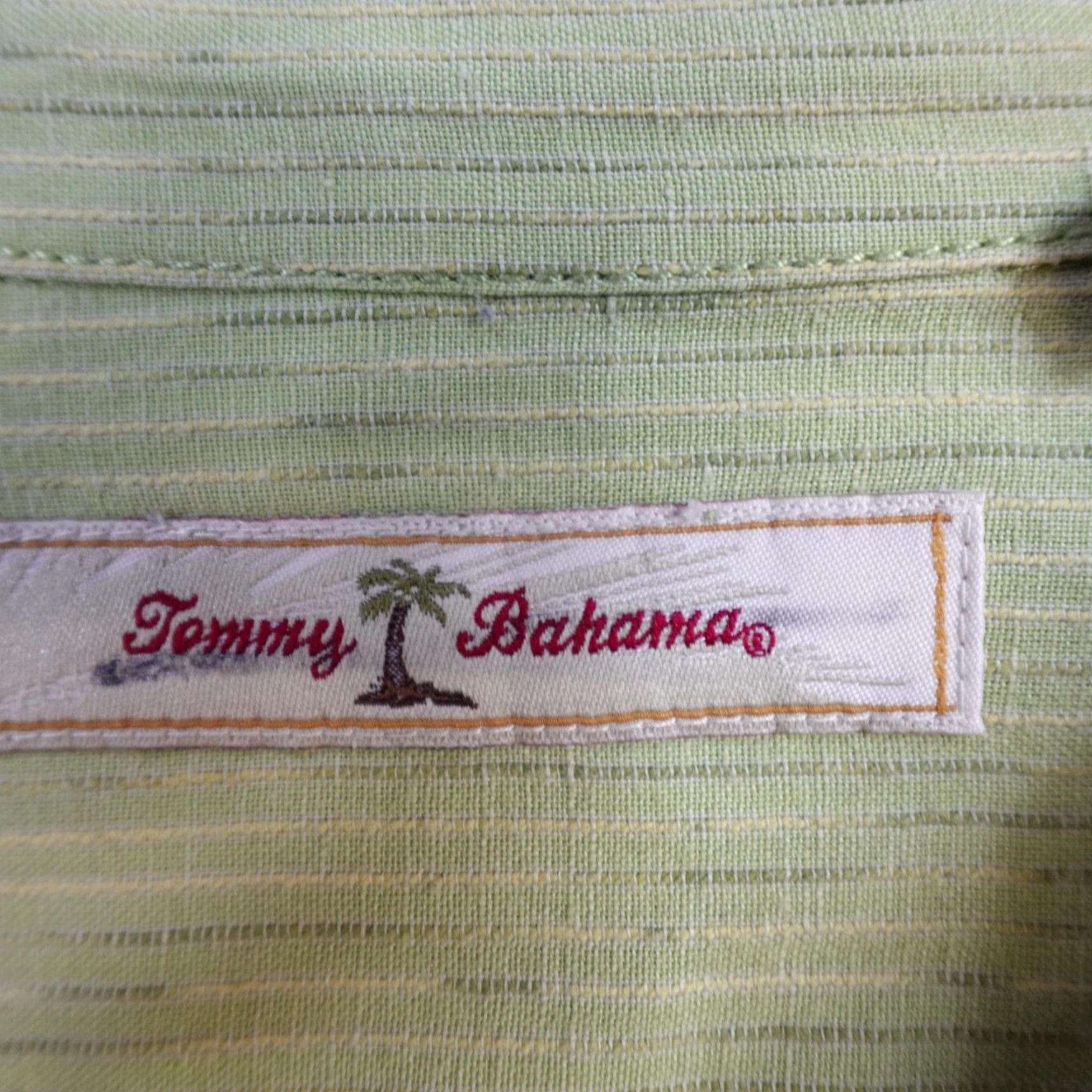 Tommy Bahama Tommy Bahama Mens Shirt XL Green Floral Short Sleeve Linen Blend Size US XL / EU 56 / 4 - 2 Thumbnail