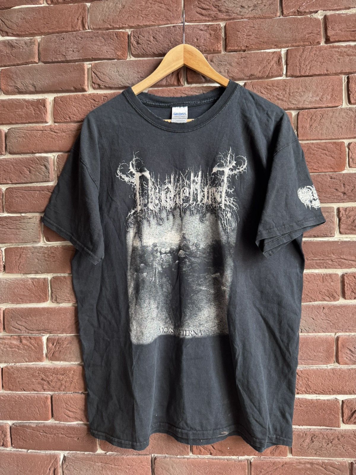 Band Tees Rare Vintage 00s Dunkelheit Mors Black Metal Band T-Shirt Size US L / EU 52-54 / 3 - 1 Thumbnail