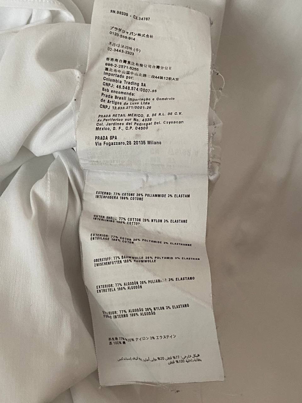 Prada 🤍PRADA Shirt stretch Button Up Long Sleeve Top White Size US M / EU 48-50 / 2 - 8 Thumbnail