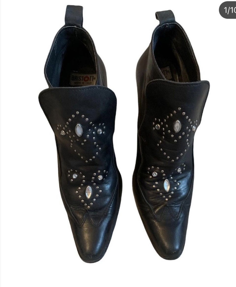 Designer × Vintage Vintage Designer Leather 80s Ankle Boots w/ Heel Size US 6.5 / IT 36.5 - 7 Thumbnail