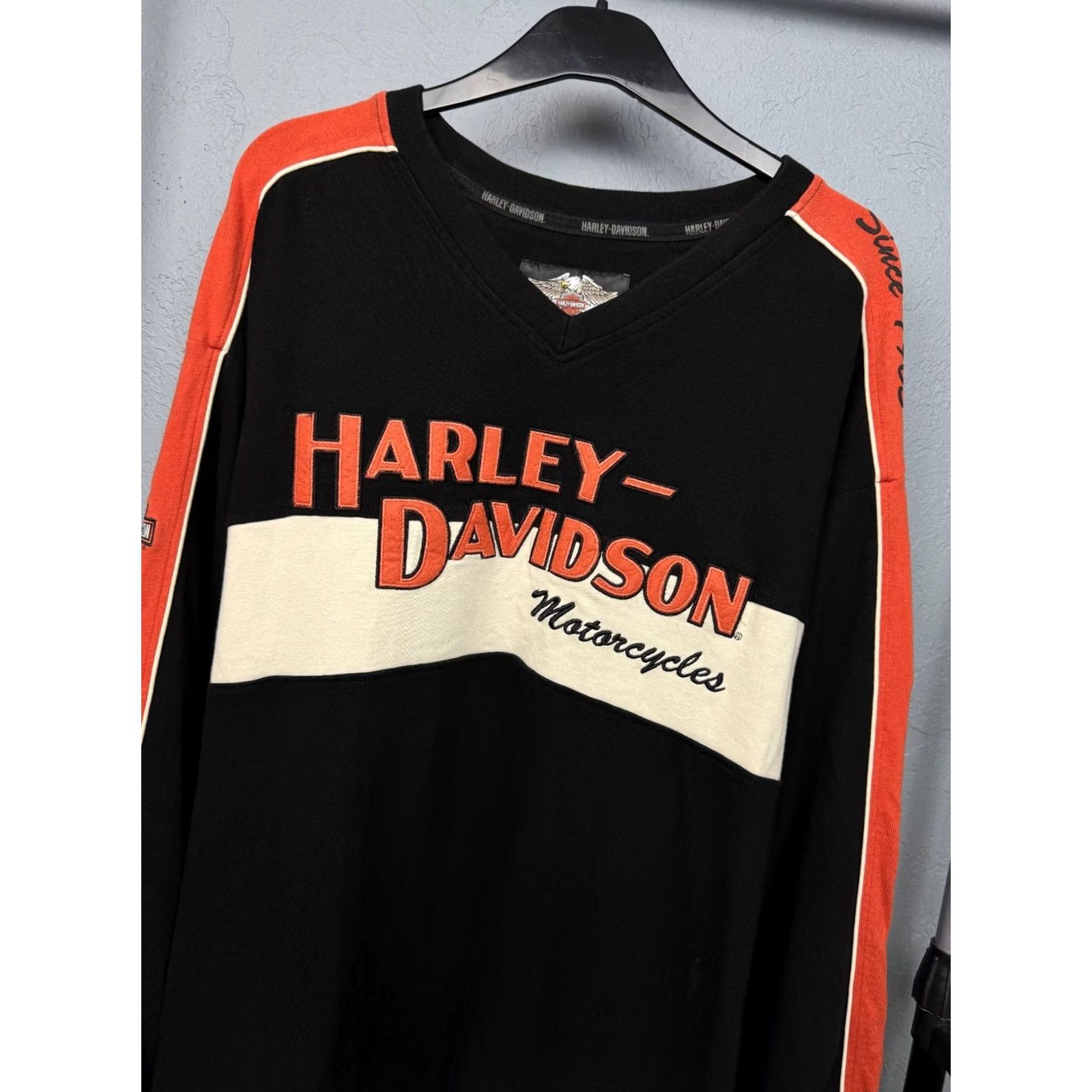 Harley Davidson Harley-Davidson Mens Big Logo Sweatshirt 4XL Sweatshirt Mens Black Logo 90s Motorcycle Biker Mens Size US XXL / EU 58 / 5 - 2 Thumbnail