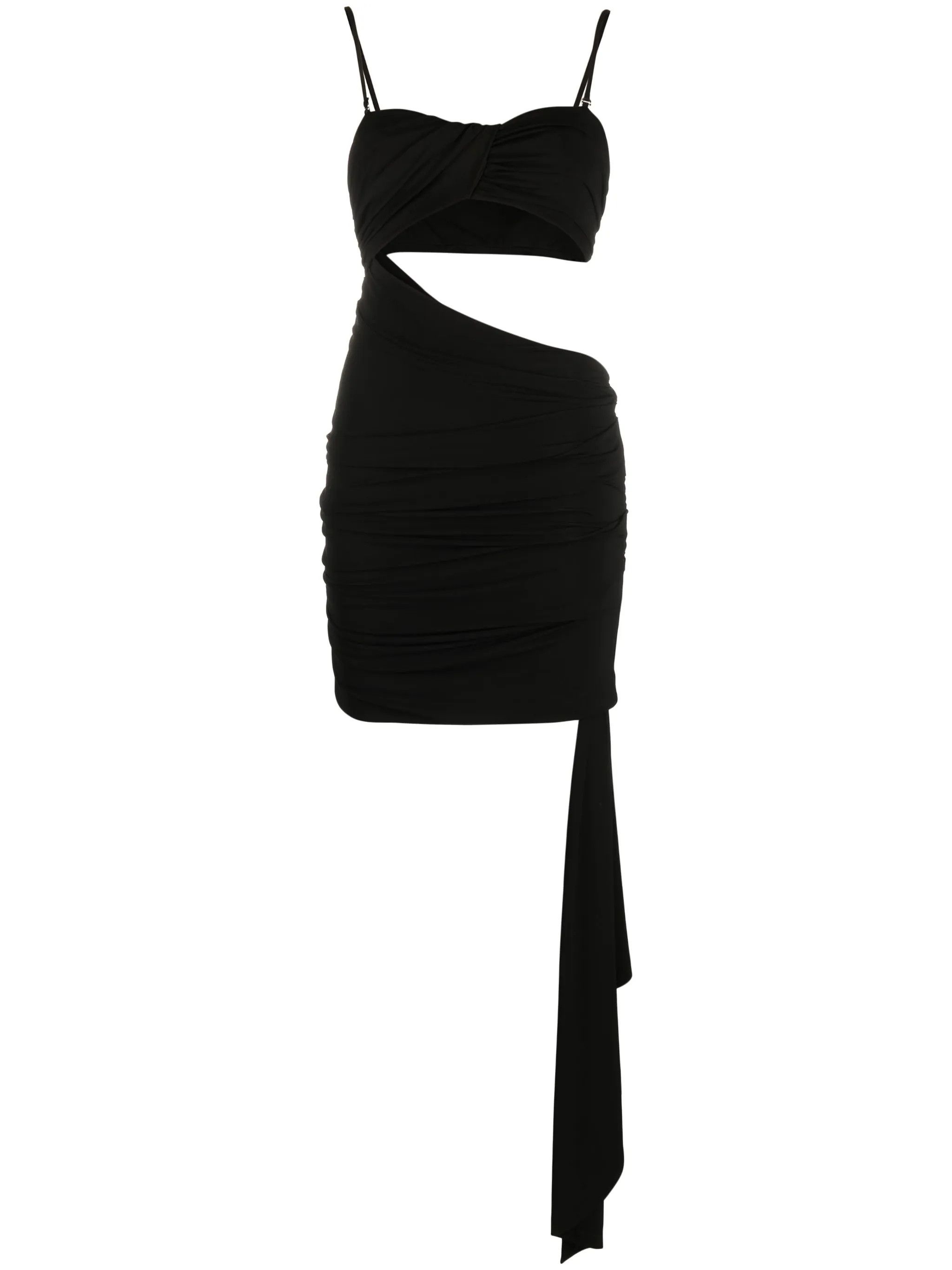 Off-White o1gr1nt0125 Vi-Crepe Draped Strapless Dress in Black Size S / US 4 / IT 40 - 1 Thumbnail