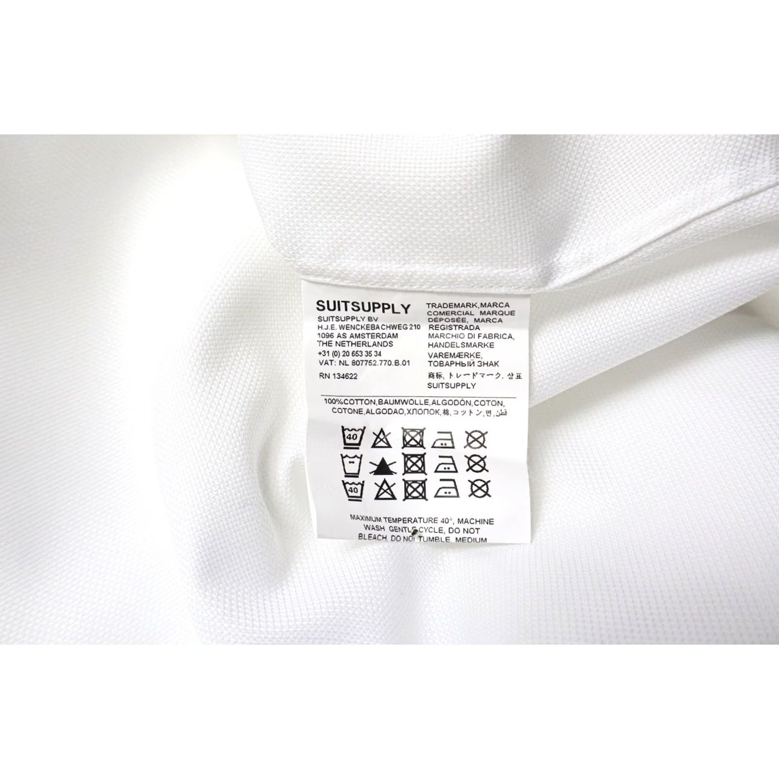 Suitsupply Suitsupply Traveller Slim Fit Formal Shirt Men's 38/15 White Spread Collar Shirt Slim 100% Cotton Dress Shirt Men Mens Size 38R - 7 Thumbnail