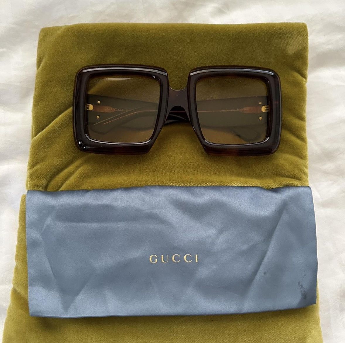 Gucci Gucci tortoise shell square sunglasses Size ONE SIZE - 1 Thumbnail
