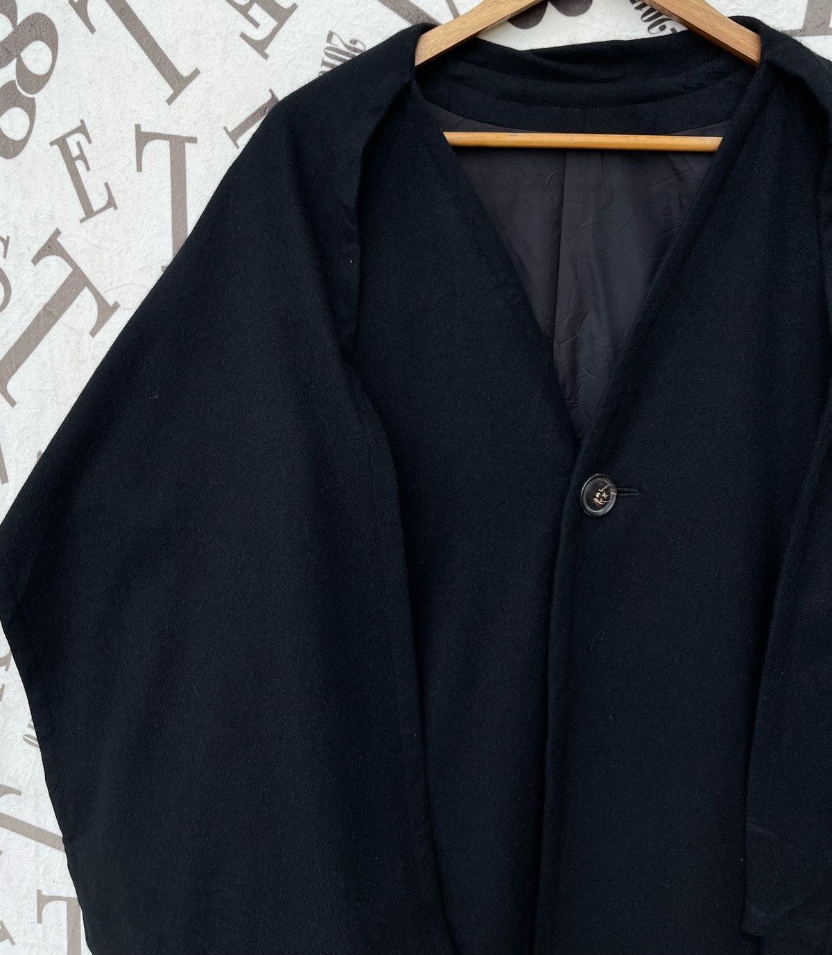 Yohji Yamamoto 🔥A/W 1997 YOHJI YAMAMOTO SINGLE-BUTTON OVERCOAT/JACKET Size US L / EU 52-54 / 3 - 13 Thumbnail