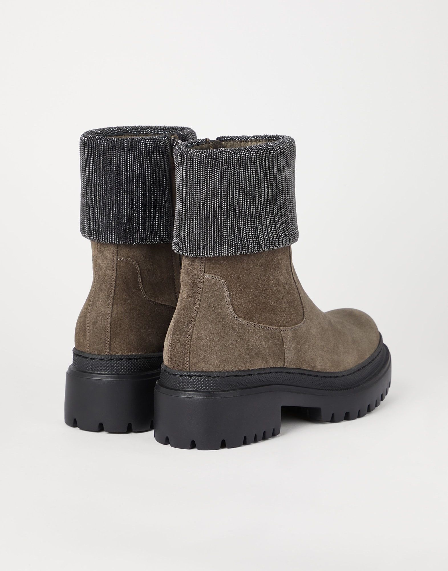 Brunello Cucinelli o1la1rc1a1025 Suede Chelsea Boots in Brown Size US 11 / IT 41 - 2 Thumbnail