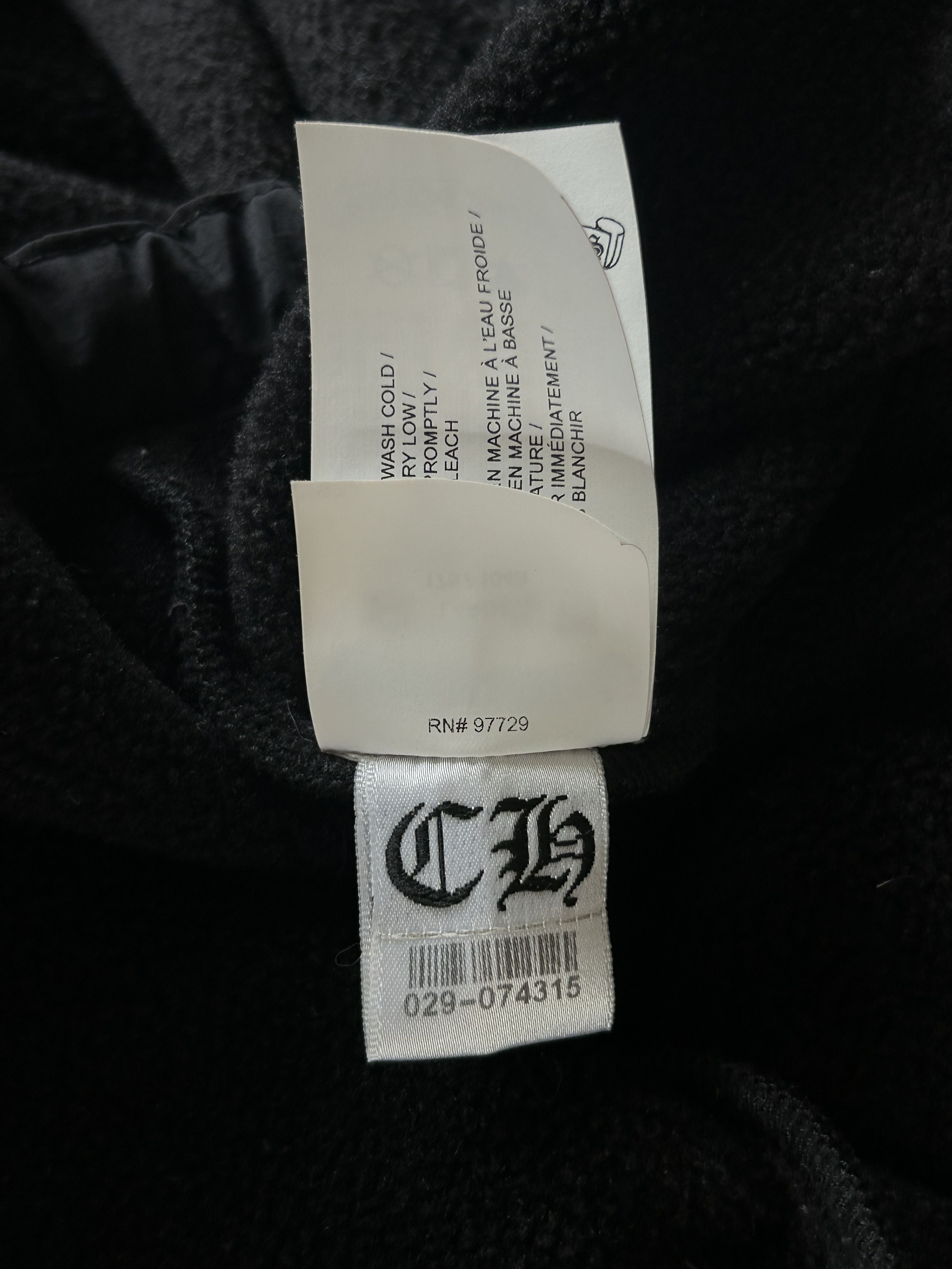 Chrome Hearts Black & White Embroidered Horseshoe Logo Fleece Hoodie Size US L / EU 52-54 / 3 - 7 Thumbnail