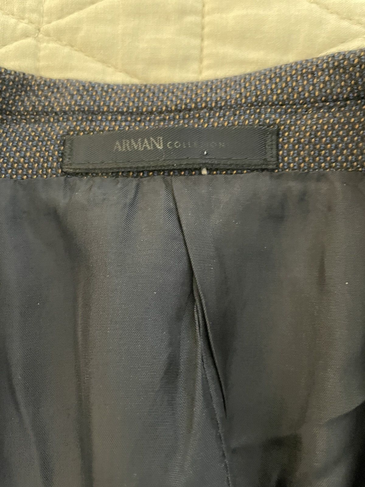 Armani Collezioni Iridescent Navy Nailhead Jacket Size 42R - 3 Thumbnail