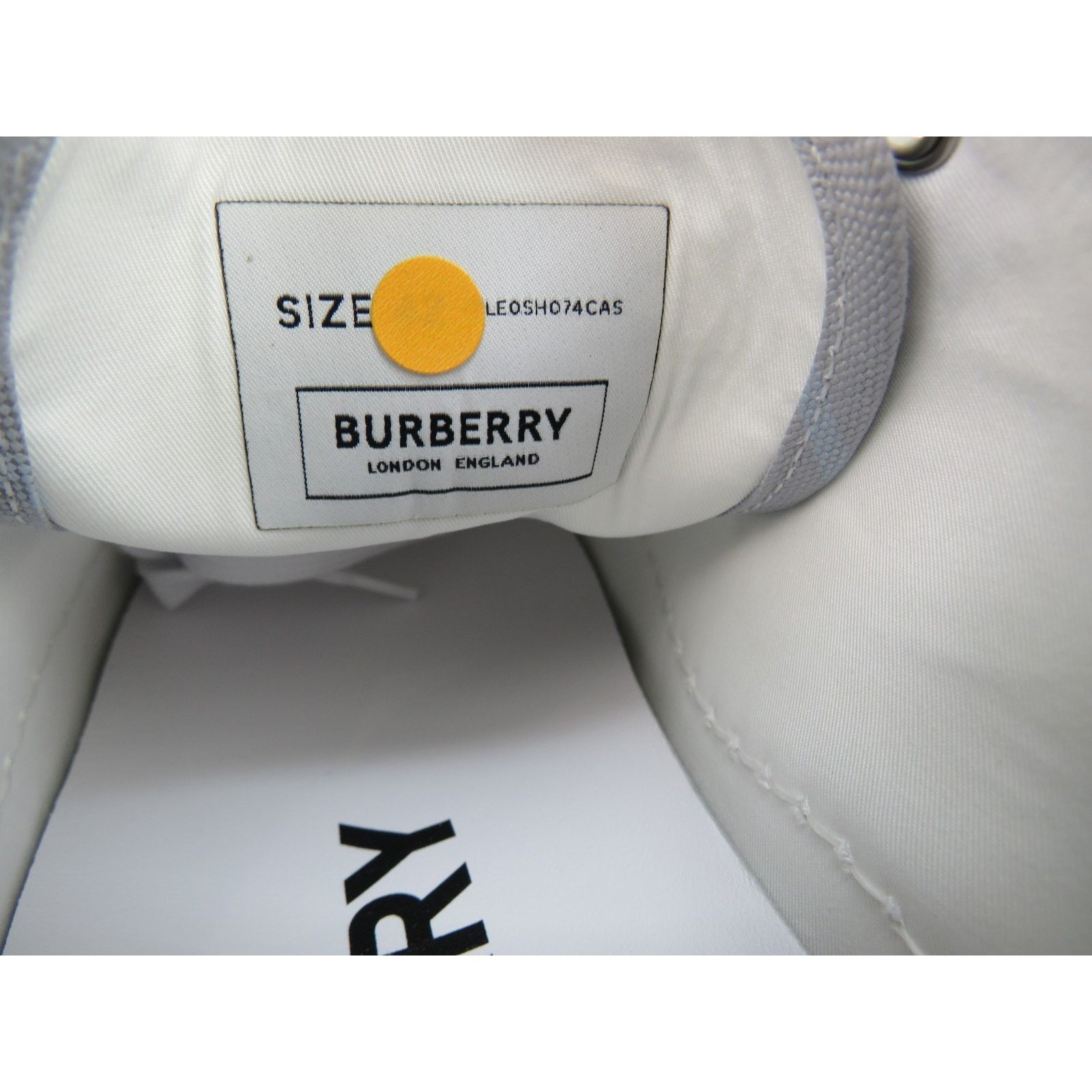 Burberry BURBERRY JACK GRAY CHECK CANVAS LOGO WHITE SNEAKERS 45 12 IT Size US 12 / EU 45 - 9 Thumbnail