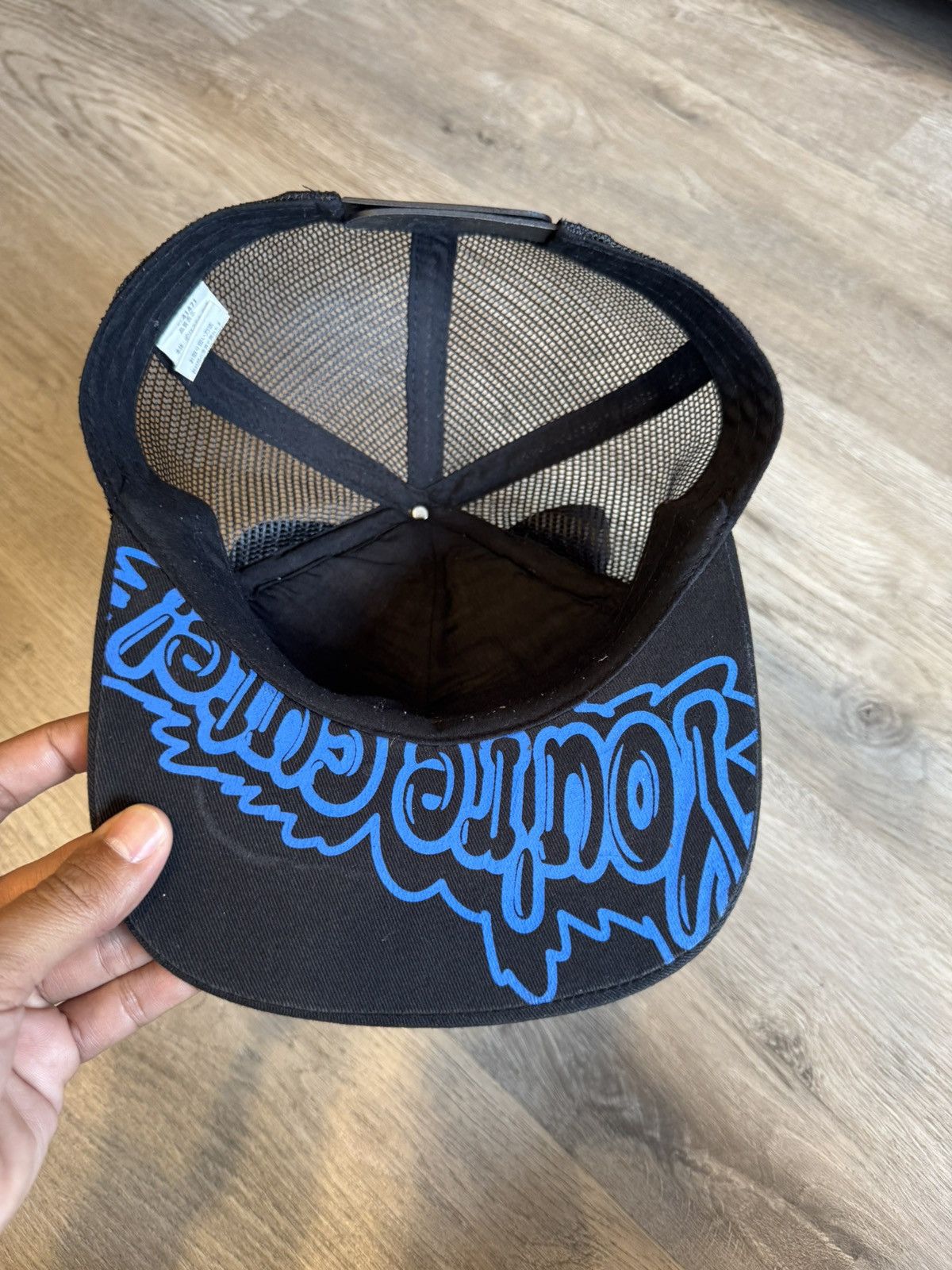 Japanese Brand BLACK & WHITE TRUCKER HAT WITH CAT EARS CUTEGIRL GRAFFITI Size ONE SIZE - 6 Thumbnail