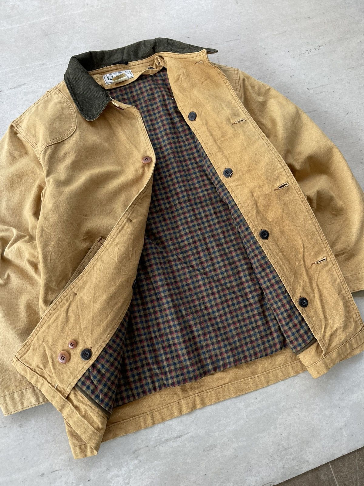 L.L. Bean Vintage 90s L.L. Bean Men's Field Coat With Wool/Nylon Liner Size US M / EU 48-50 / 2 - 11 Thumbnail