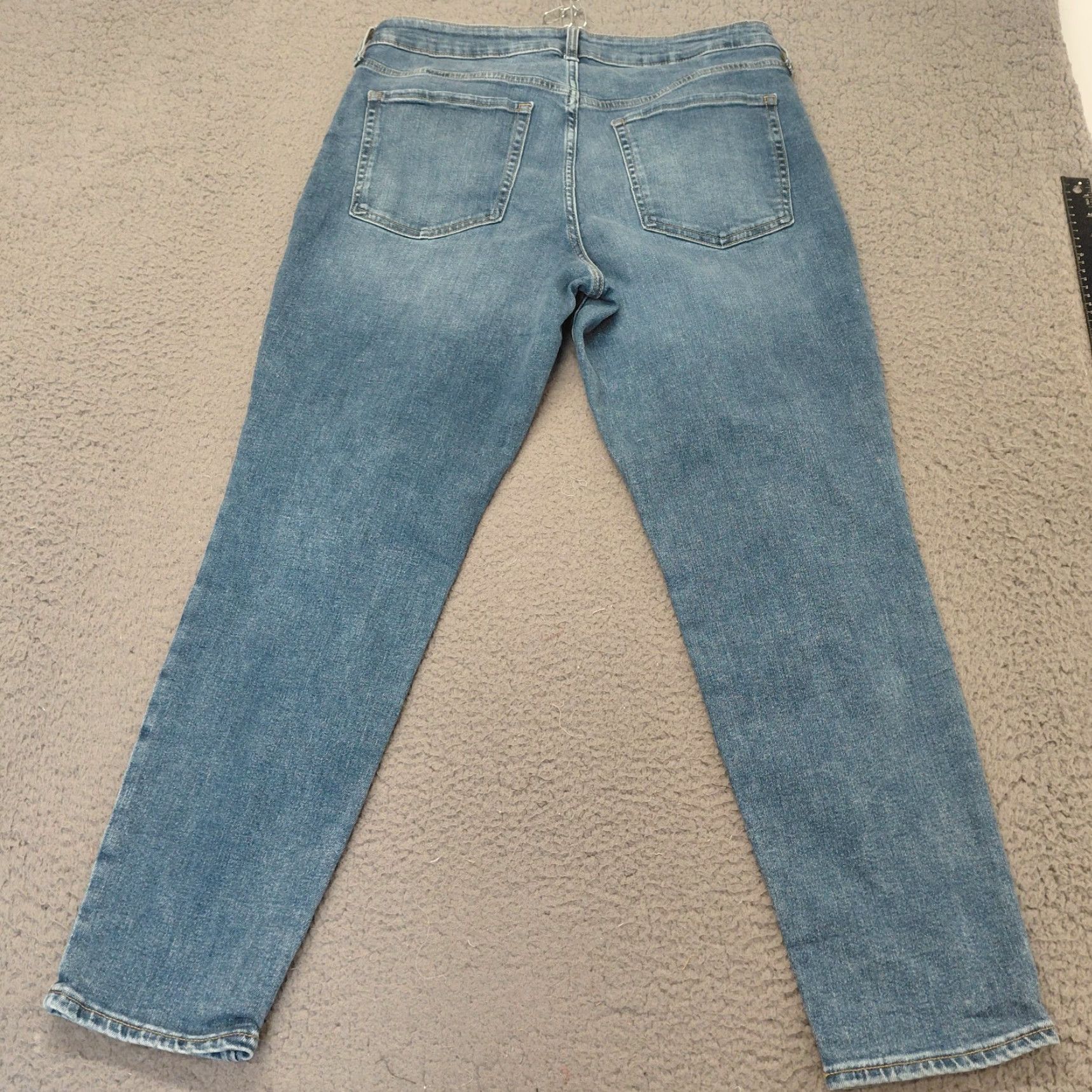 Old Navy Old Navy Jeans Womens 14L Blue O.G. Straight High Rise Secret Smooth Pocket 5-Pocket Denim Collection Regular Womens Jeans Size 36" / US 14 / IT 50 - 2 Thumbnail