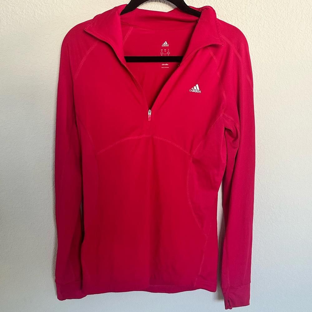 Adidas Adidas Pink Half Zip Long Sleeve Pullover Jacket Medium Size M / US 6-8 / IT 42-44 - 4 Thumbnail