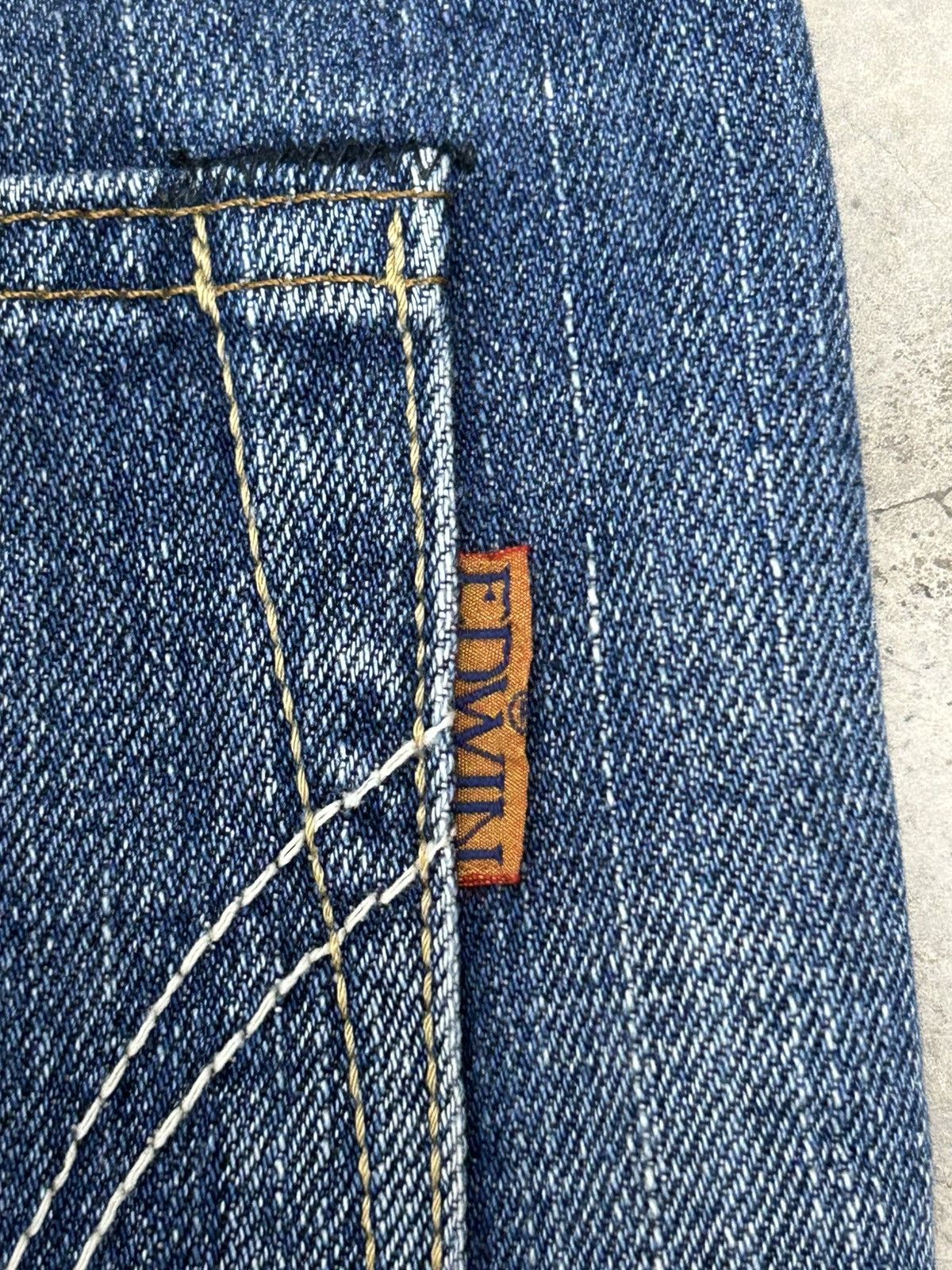 Edwin Edwin 505z Selvedge Buckle Back Baggy Denim Orange Tab Size US 35 - 15 Thumbnail