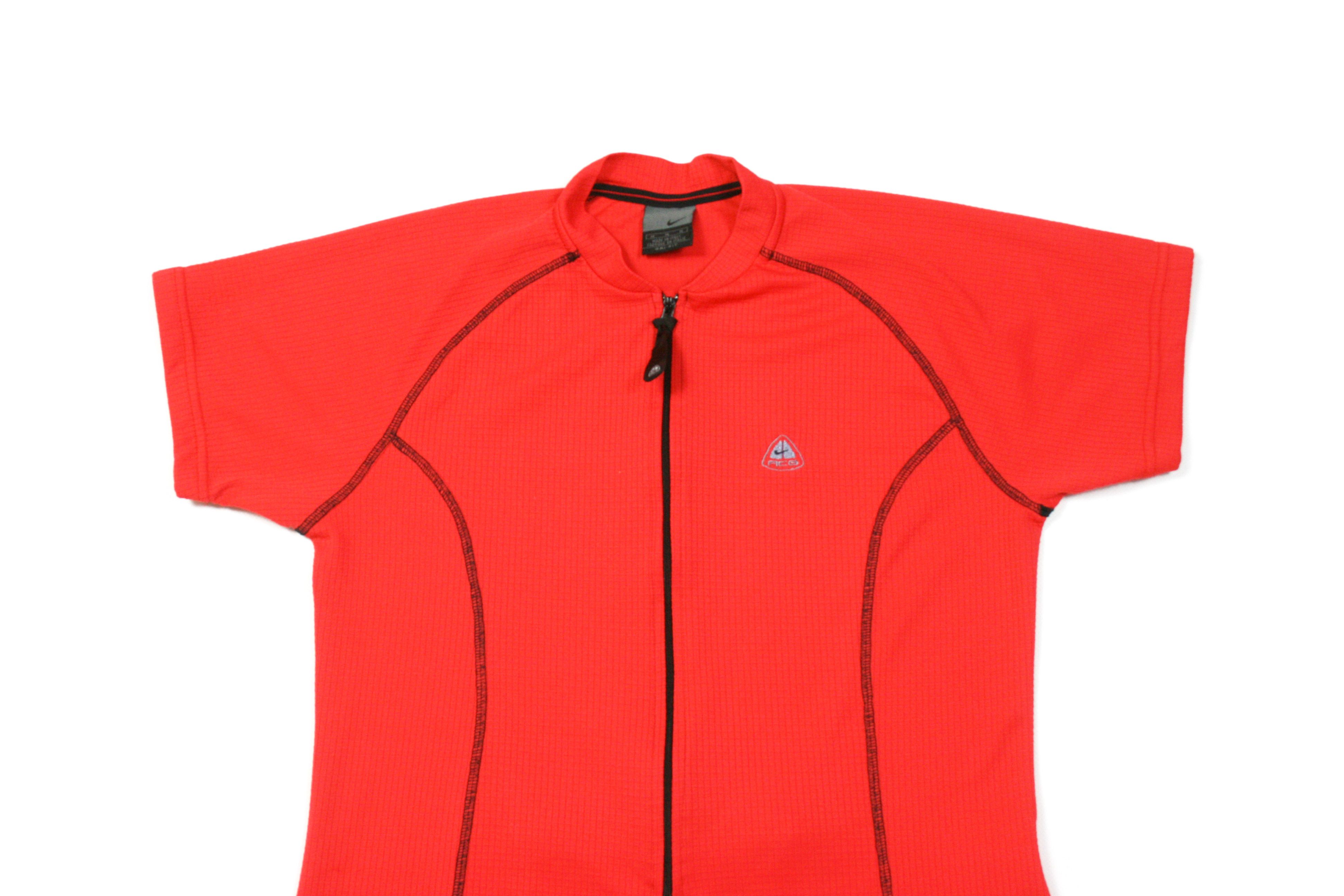 Nike 90S ACG Logo Sport Bike Zip Dri Fit Jersey Vintage Size M / US 6-8 / IT 42-44 - 3 Thumbnail