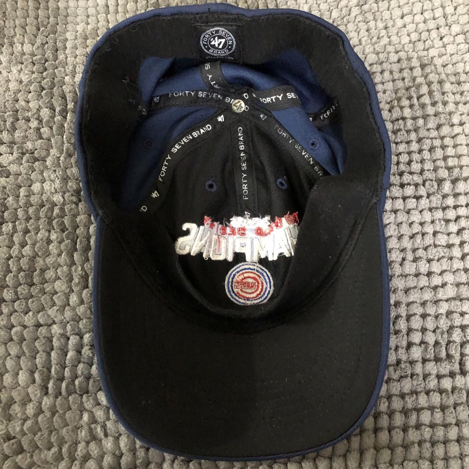 47 Chicago Cubs Hat OSFA Blue 2016 World Series Champions 47' Size ONE SIZE - 3 Thumbnail