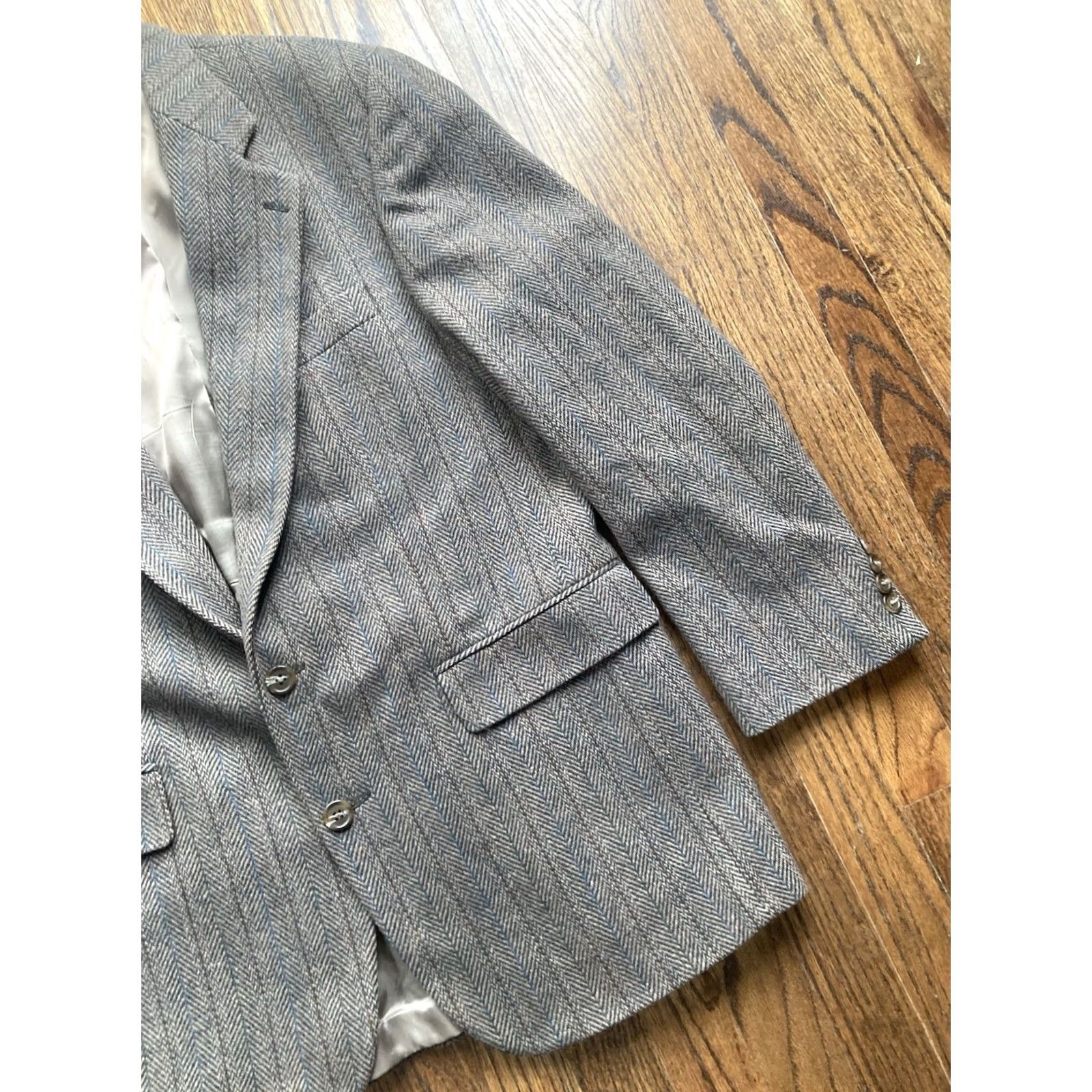 Polo Ralph Lauren VINTAGE Polo Ralph Lauren Blazer Jacket Mens 41R Wool Tweed Brown Herringbone University Classic Size US L / EU 52-54 / 3 - 3 Thumbnail