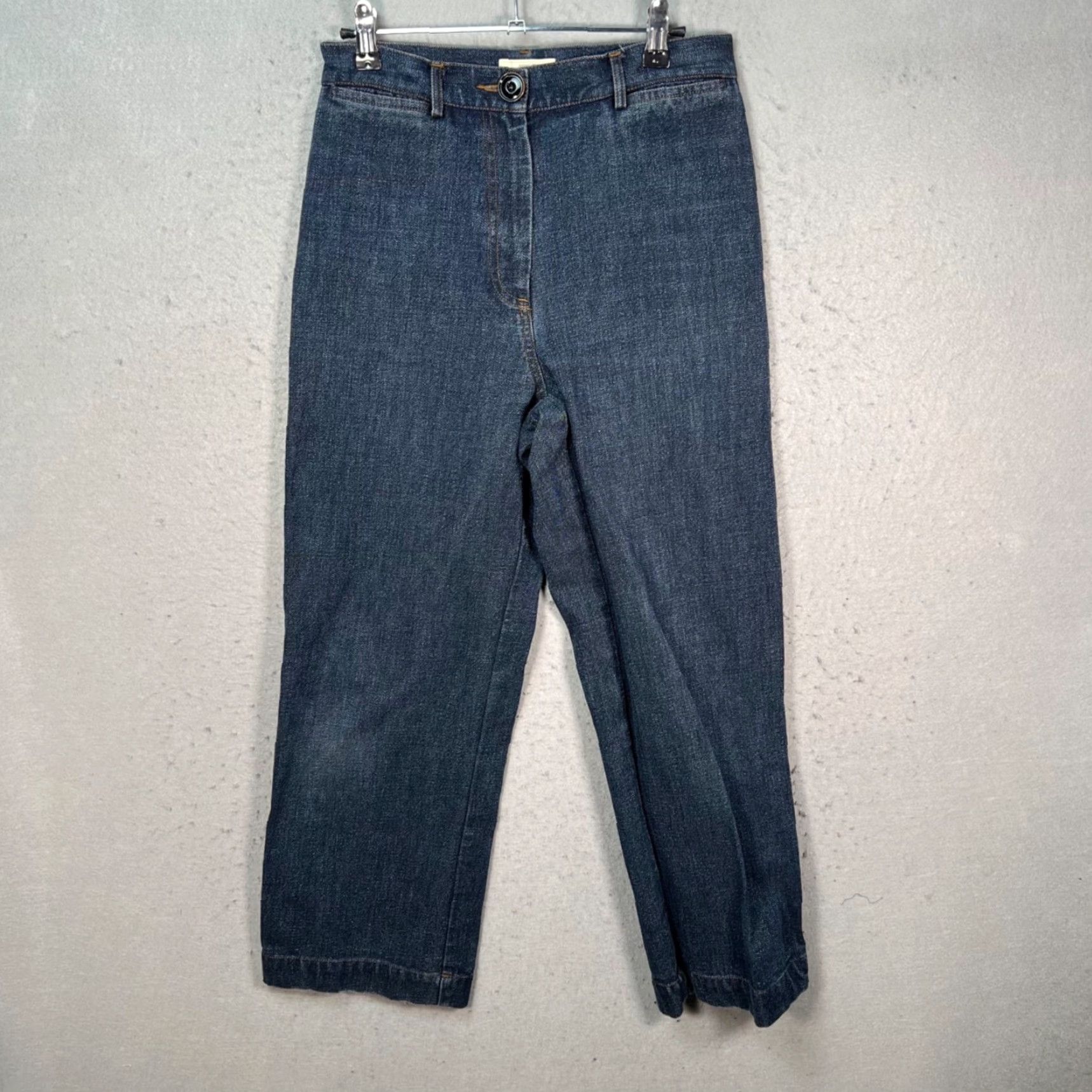 Vintage VINTAGE Sessùn Womens 38 Cookie High-Waist Straight-Leg Blue Denim Jeans Jeans Size 26" / US 2 / IT 38 - 2 Thumbnail